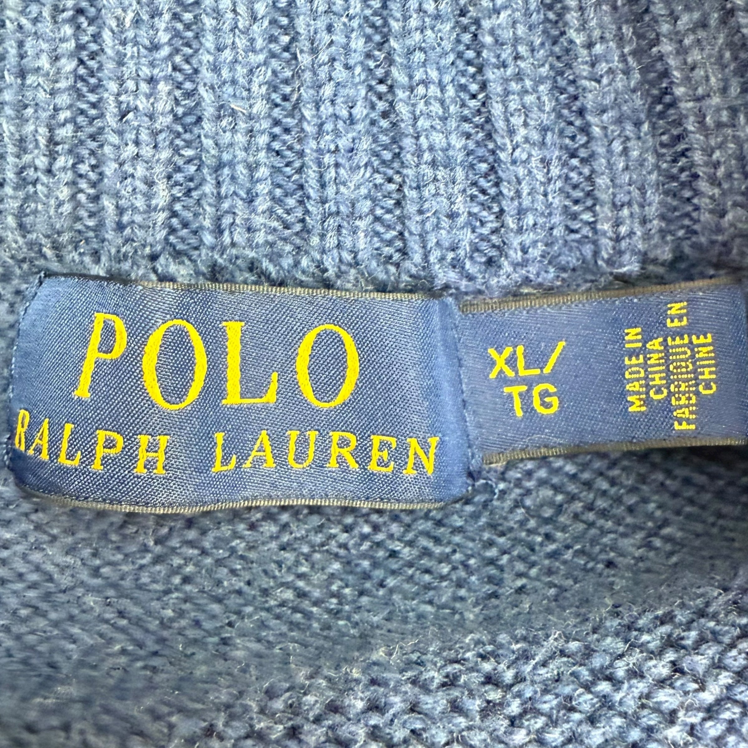 Polo Ralph Lauren Knit Quarter Zip Sweater Blue