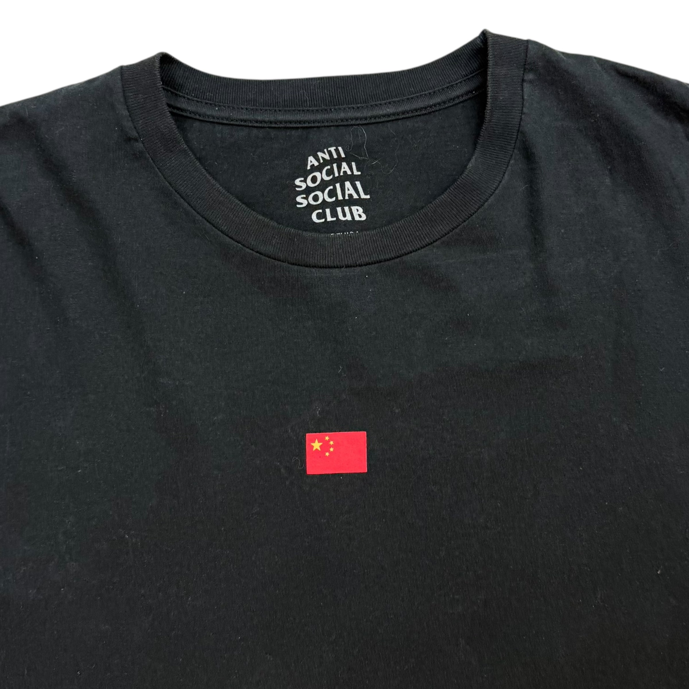 Anti Social Social Club China Flag Tee Blaxk