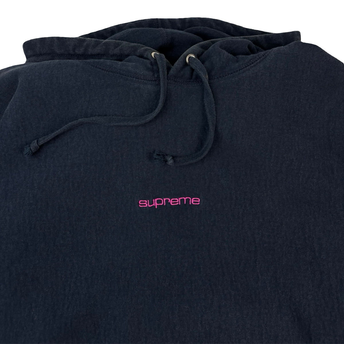 Supreme Compact Logo Hoodie Navy