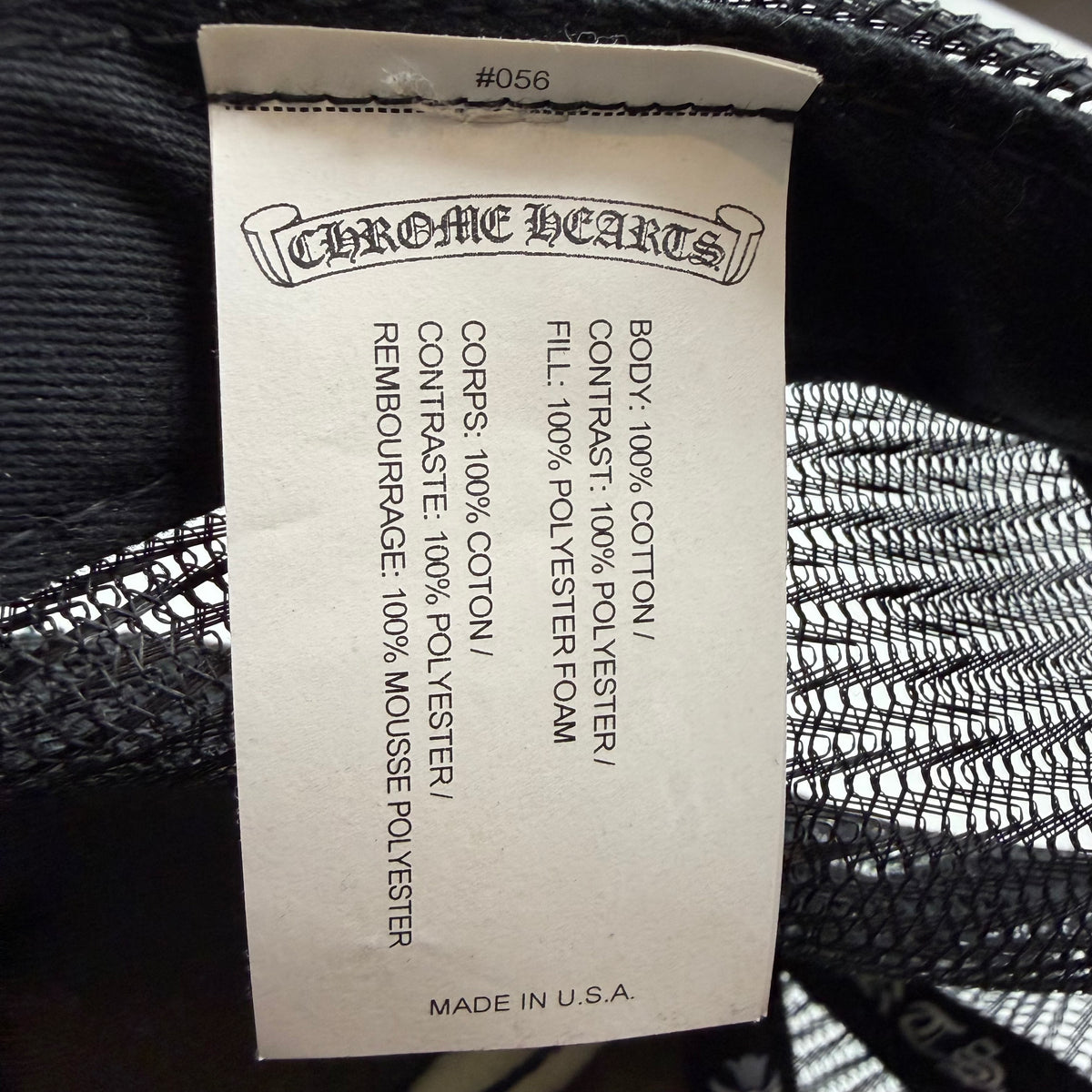 Chrome Hearts CH Las Vegas Trucker Hat Black