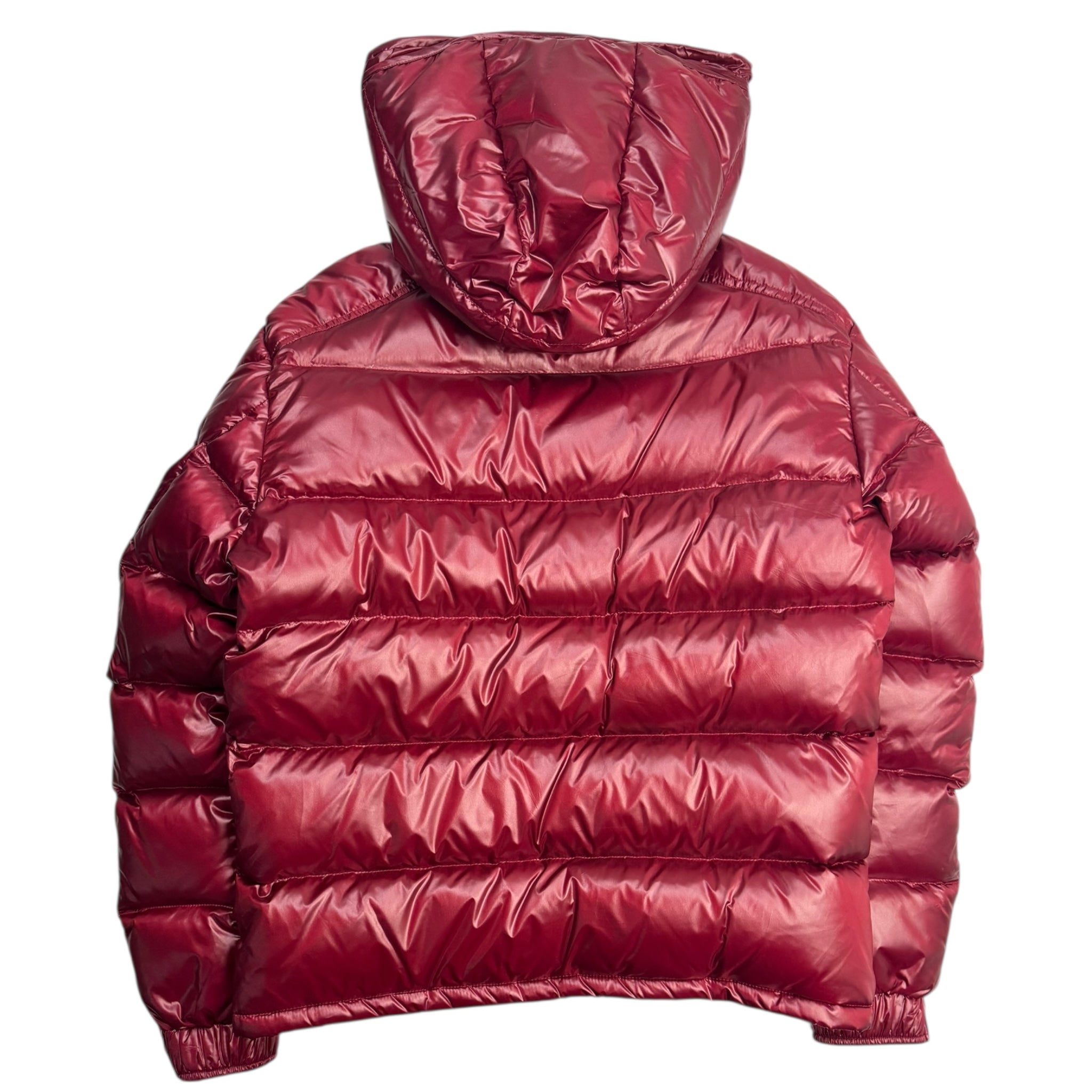 Moncler Maya Hooded Puffer Jacket Burgundy