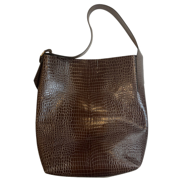 Banana Republic Oversized Vida Bag - Espresso Croc