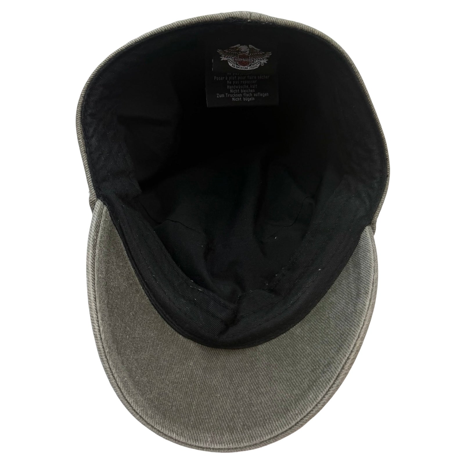 Vintage Harley Davidson Denim Cadet Cap Grey