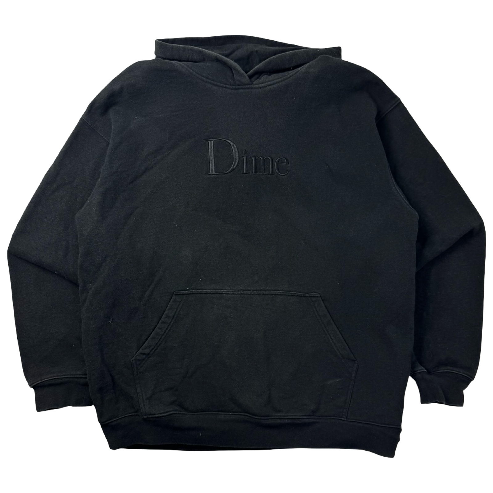 Dime Tonal Embroider Hoodie Black