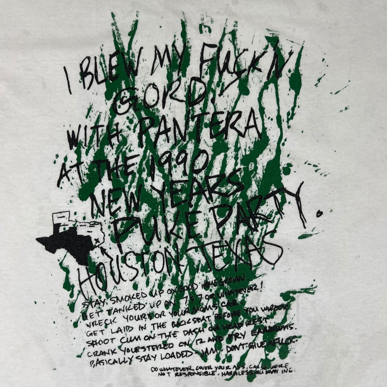 Pantera “New Years Puke Party” T-Shirt White