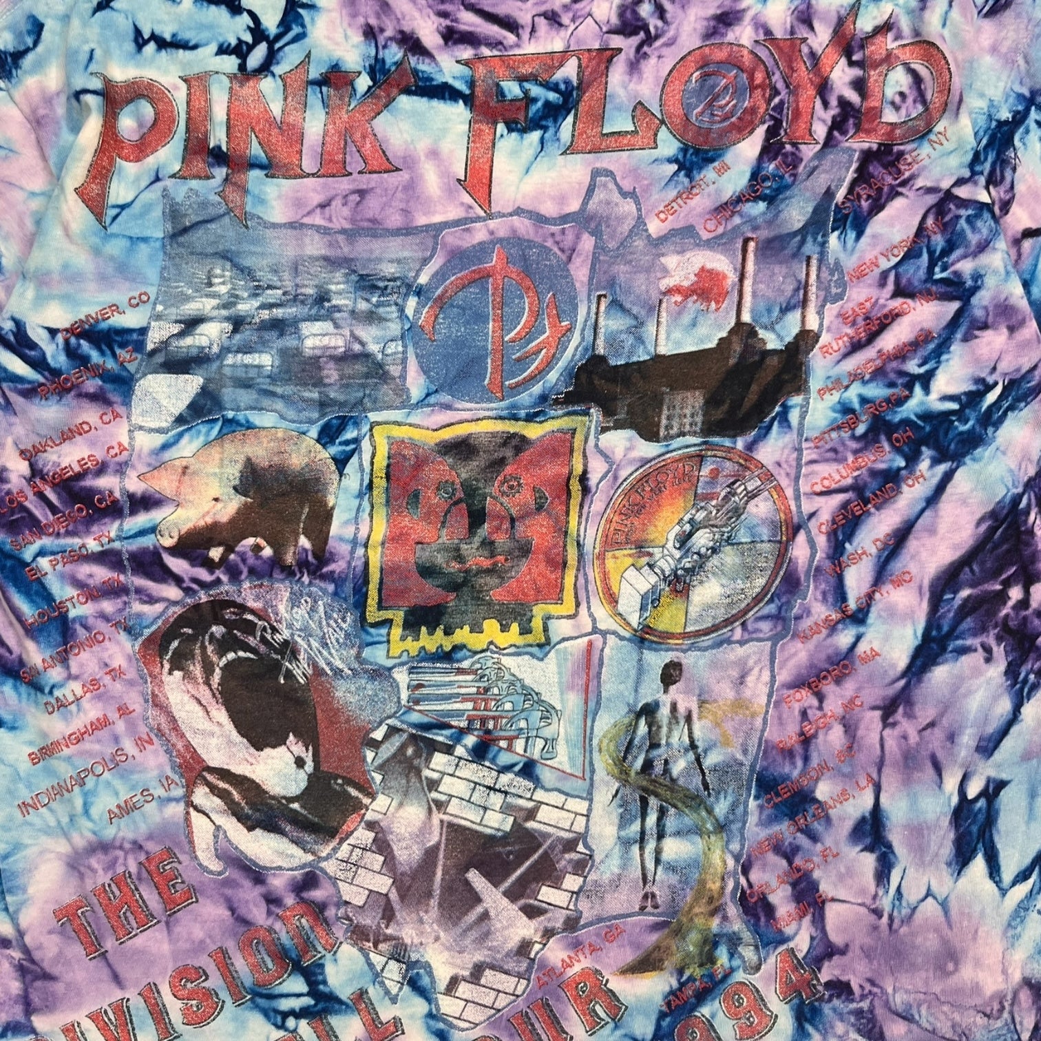 1994 Pink Floyd Division Bell Tee Tie Dye