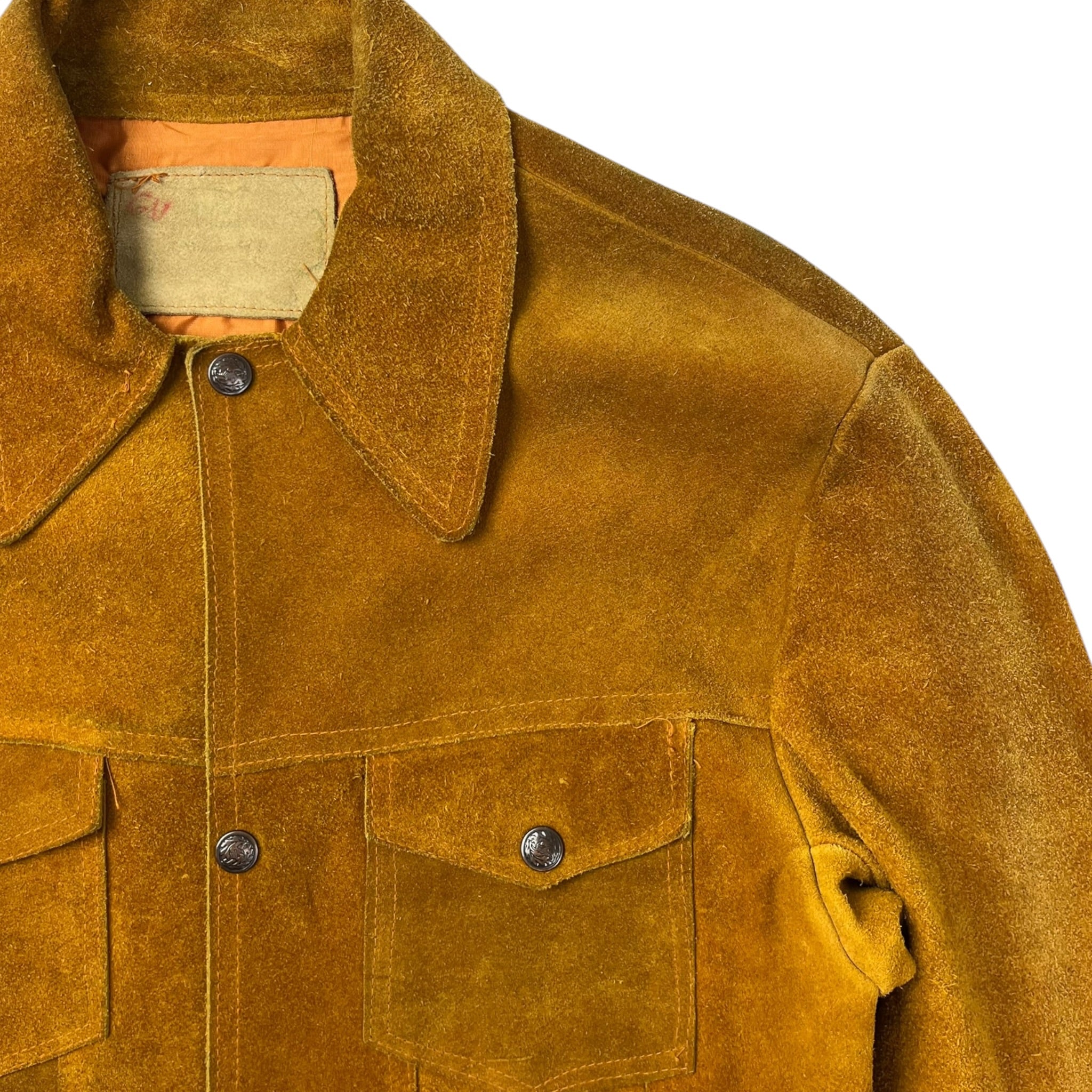 Vintage Suede Jacket Dark Mustard