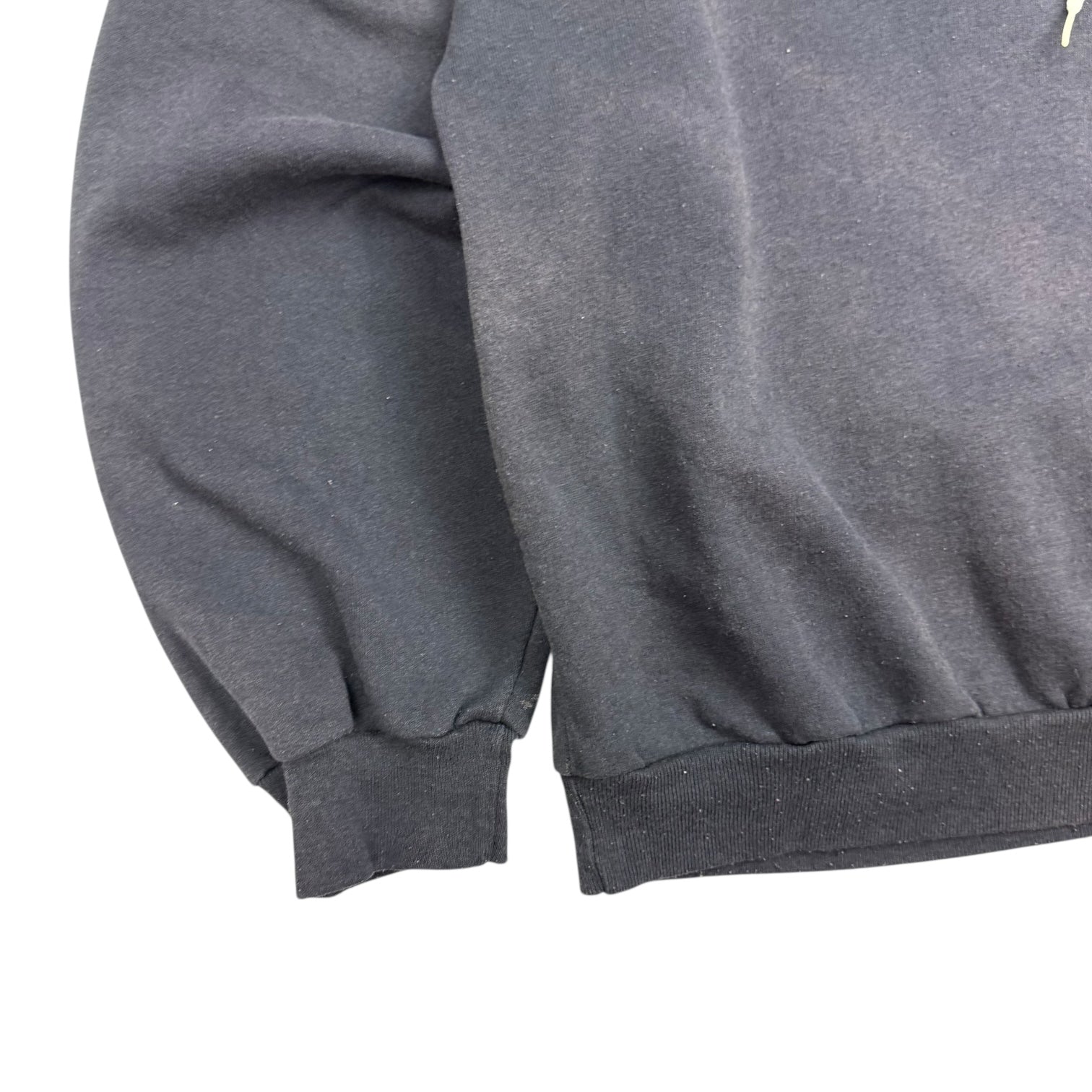 Vintage Molson Canadian Hockey ‘The Last Defence’ Goalie Mask Crewneck Faded Black