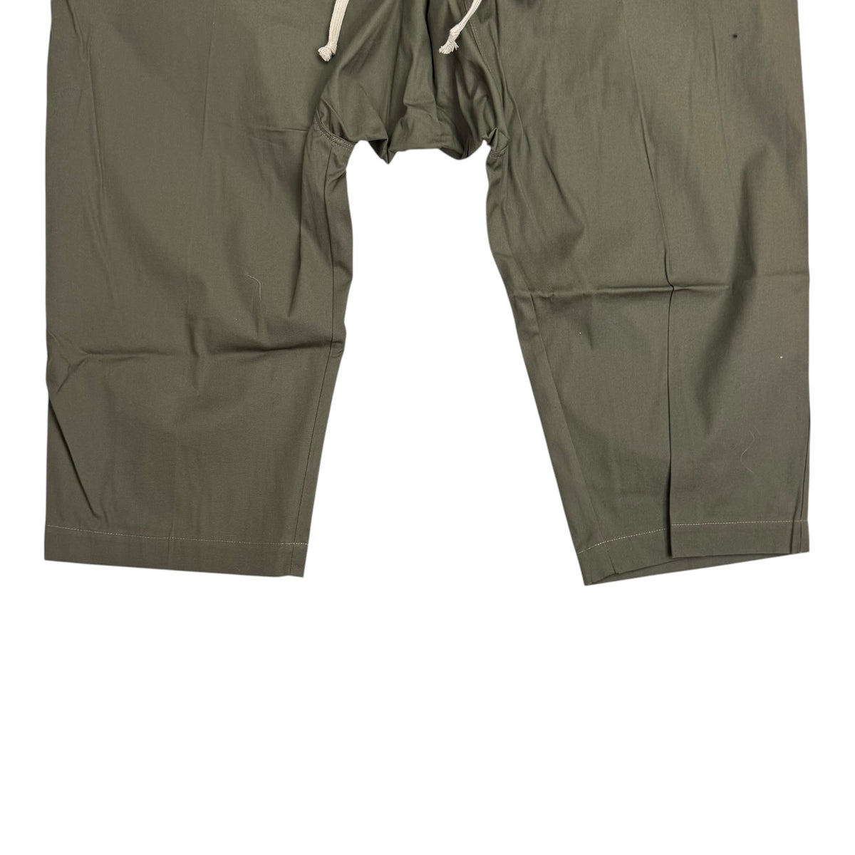 Rick Owens FW/22 Strobe Drawstring Cropped Pants Green