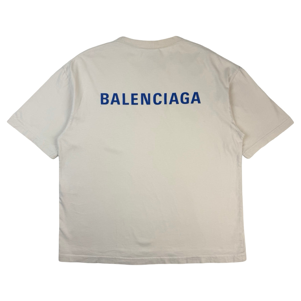 Balenciaga Badge Logo T-Shirt Chalky White