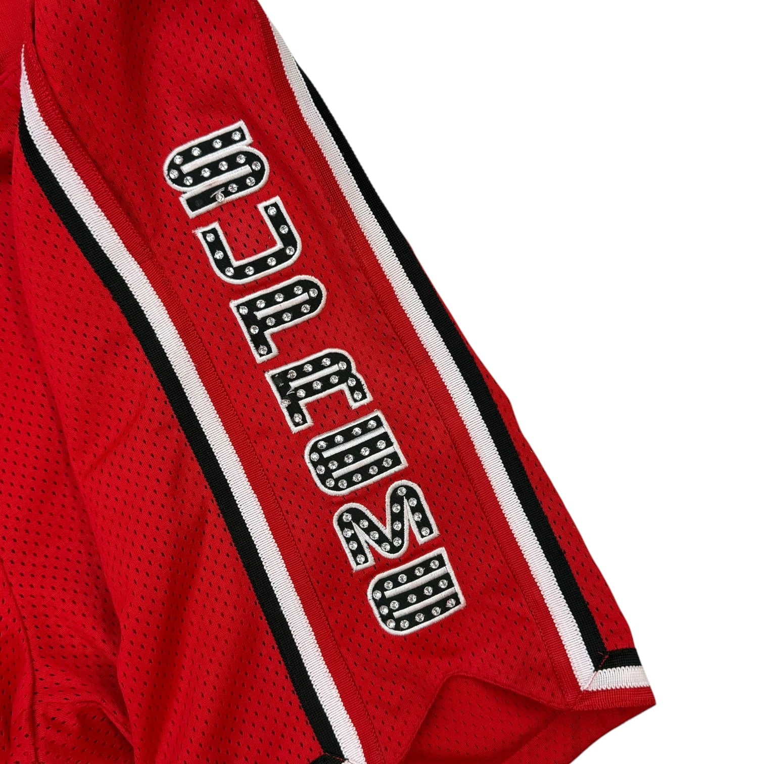 Supreme Rhinestone Basketball Shorts Red
