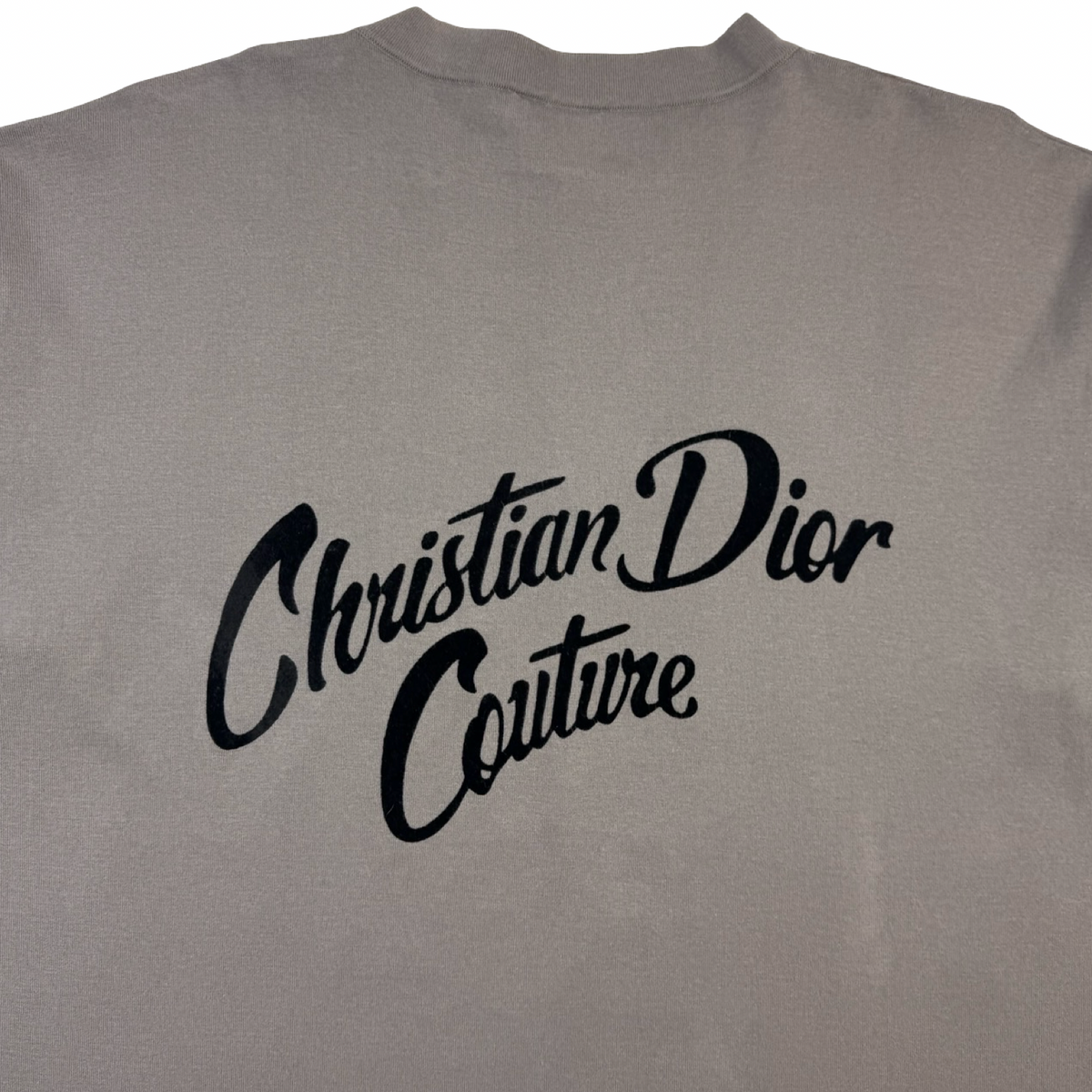 Christian Dior Couture Flocked T-Shirt  Charcoal Grey