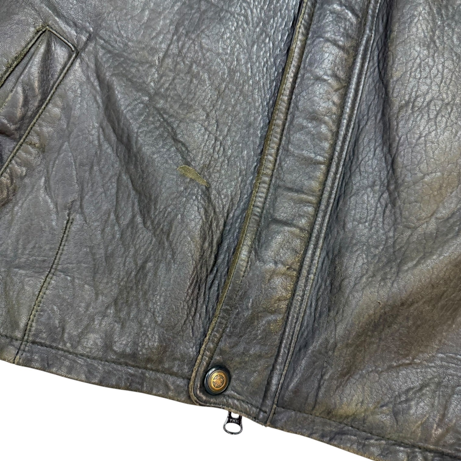 Vintage Danier Leather Jacket Faded Black