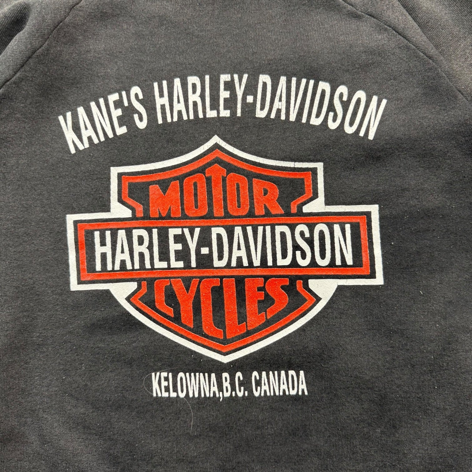 1989 3D Emblem Harley Davidson Of Kelowna Crewneck Black