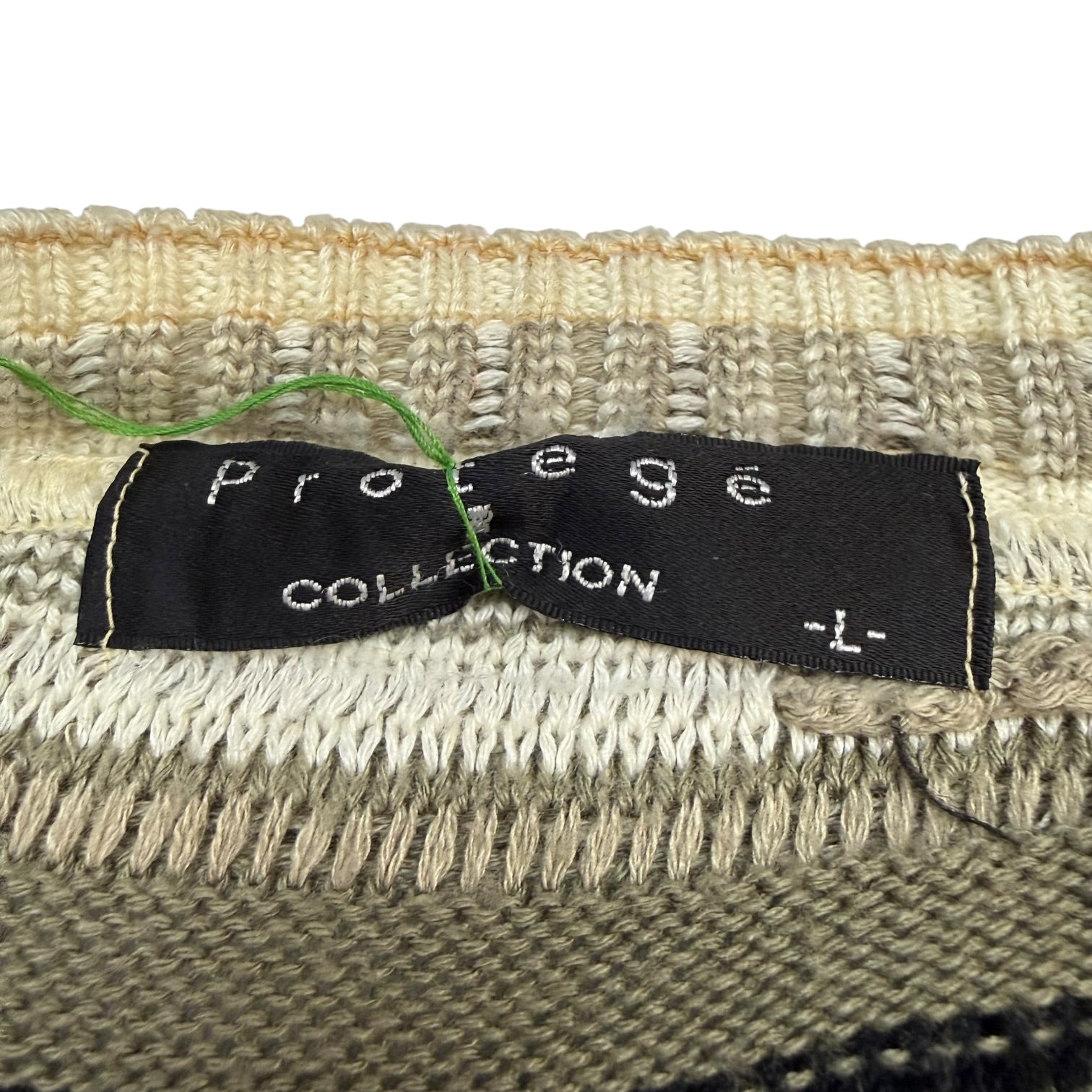 Vintage Protege 3D Knit Sweater Green/Cream