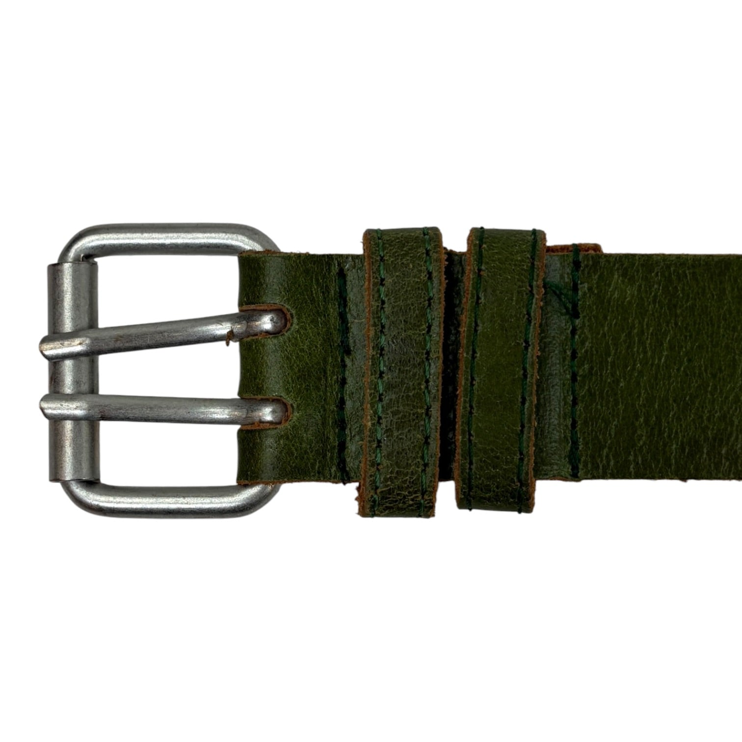 (W) Vintage Miss Sixty Cut Out Leather Belt Green