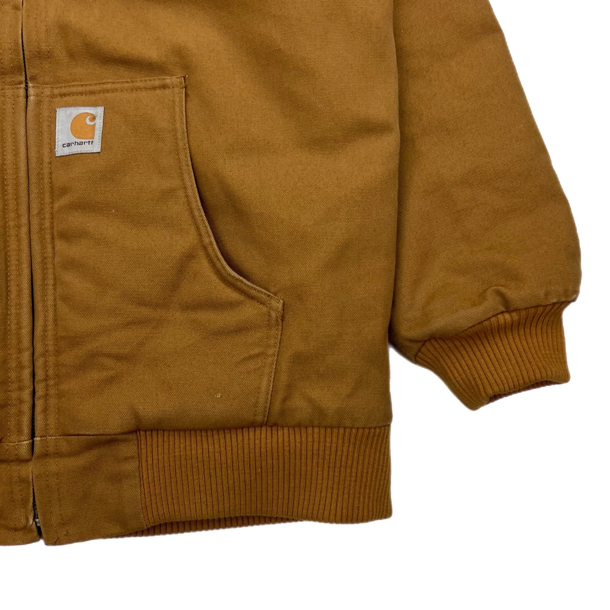 Vintage Carhartt Youth Active Hooded Jacket Tan