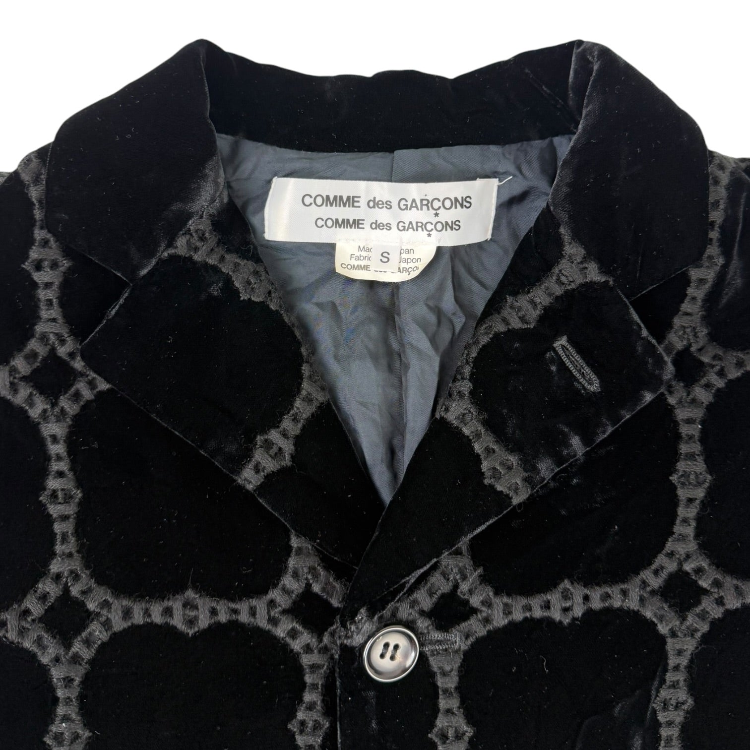 (W) Comme des Garçons Velvet Jacket Black