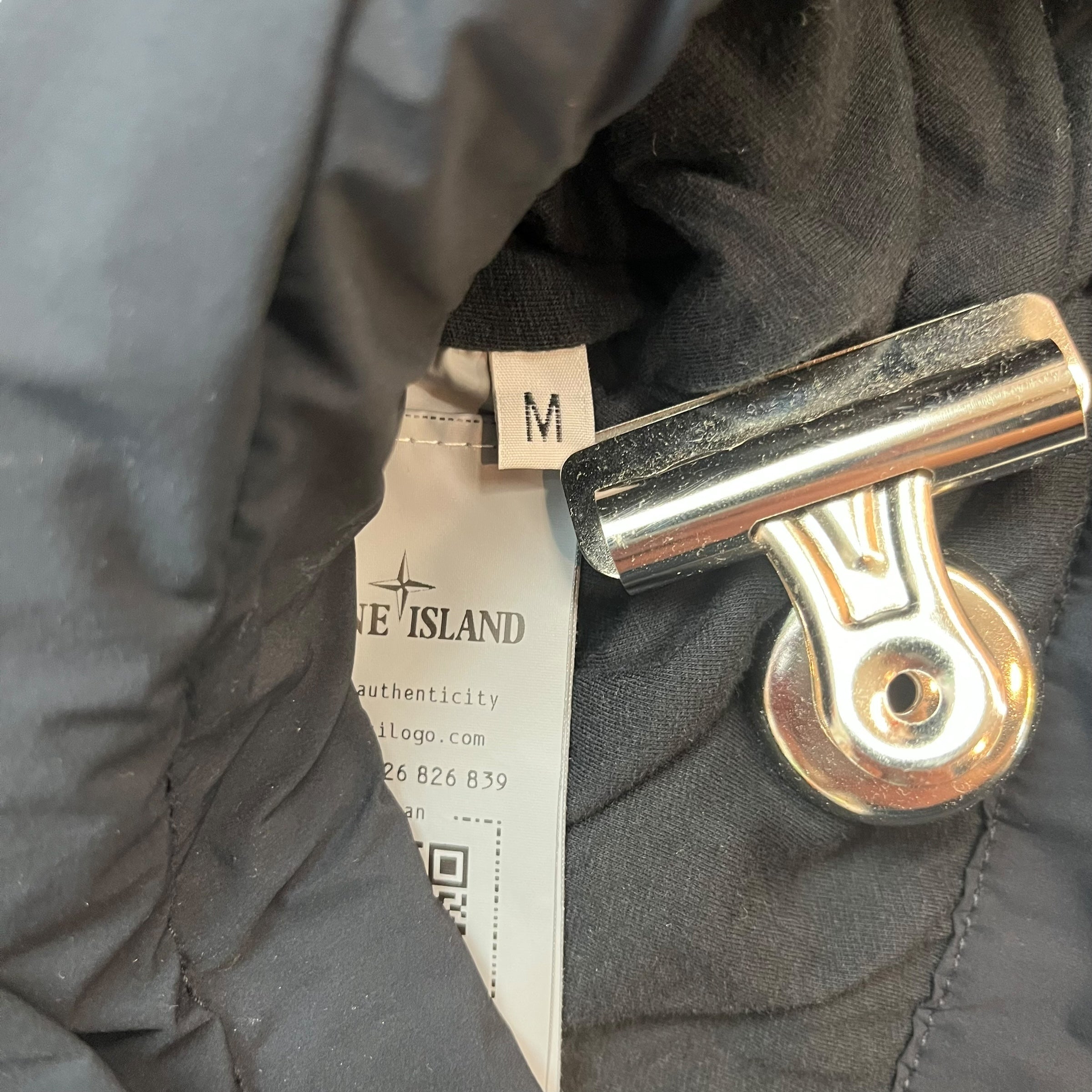 Stone Island Nylon Hooded Zip Jacket Black