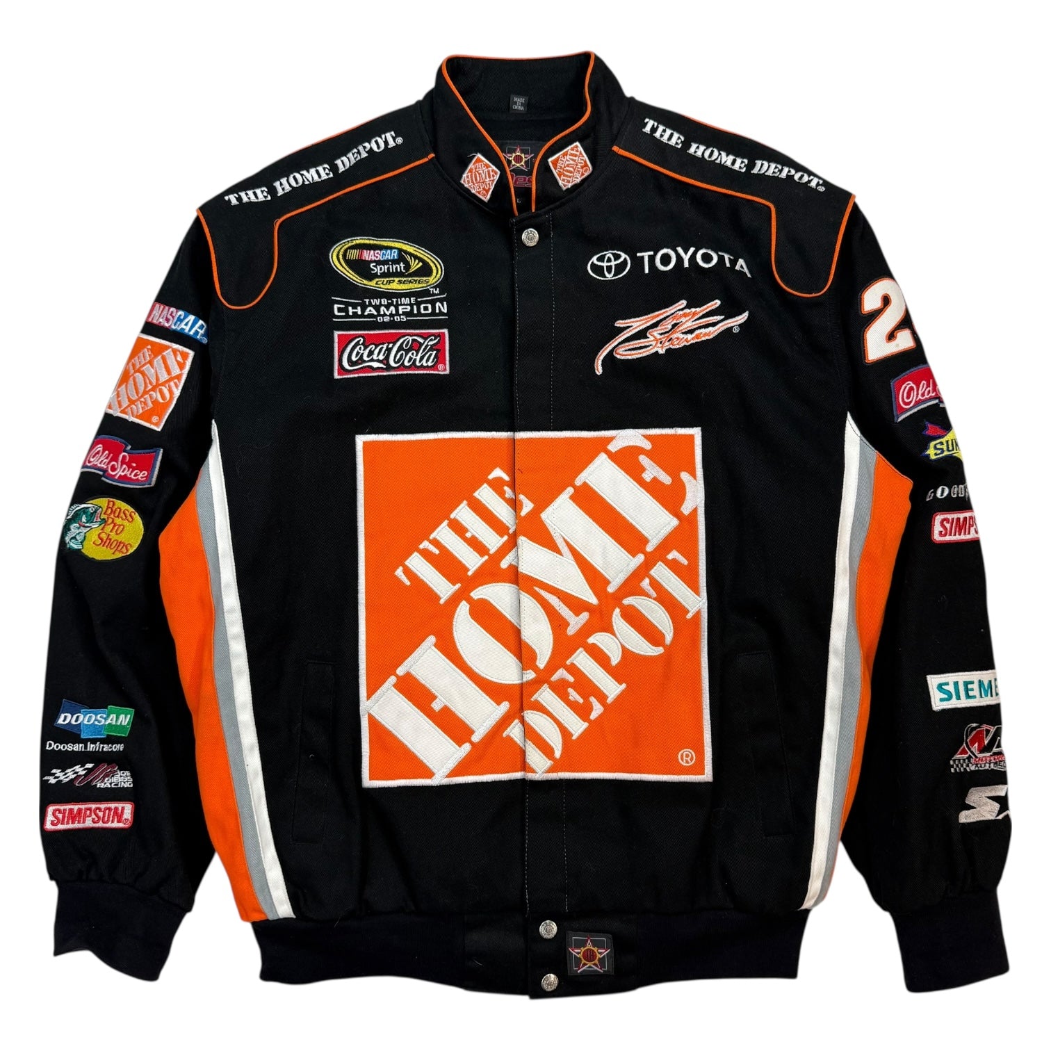 Vintage Jeff Hamilton Tony Stewart Racing Jacket Black/Orange