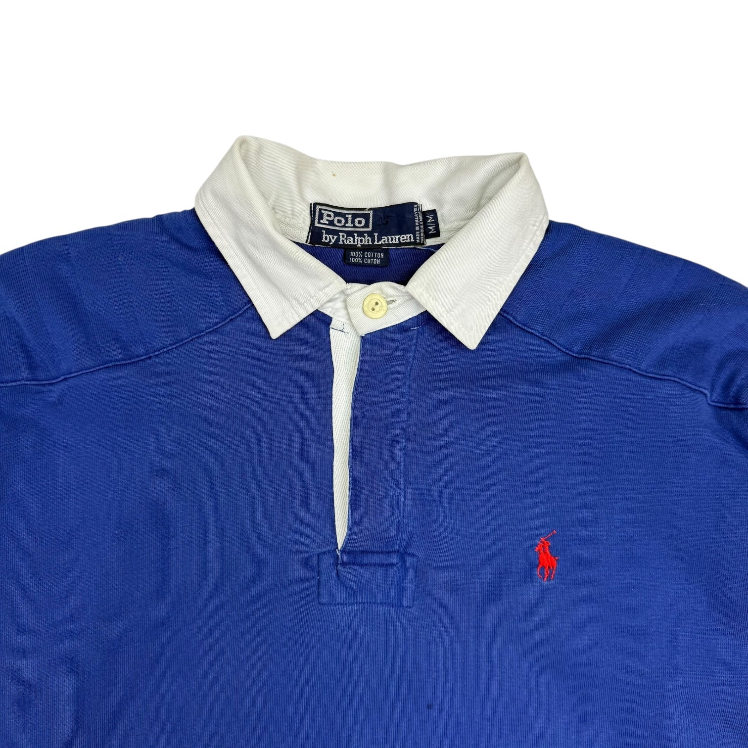 Vintage Polo Ralph Lauren Two-Tone Rugby Blue/White