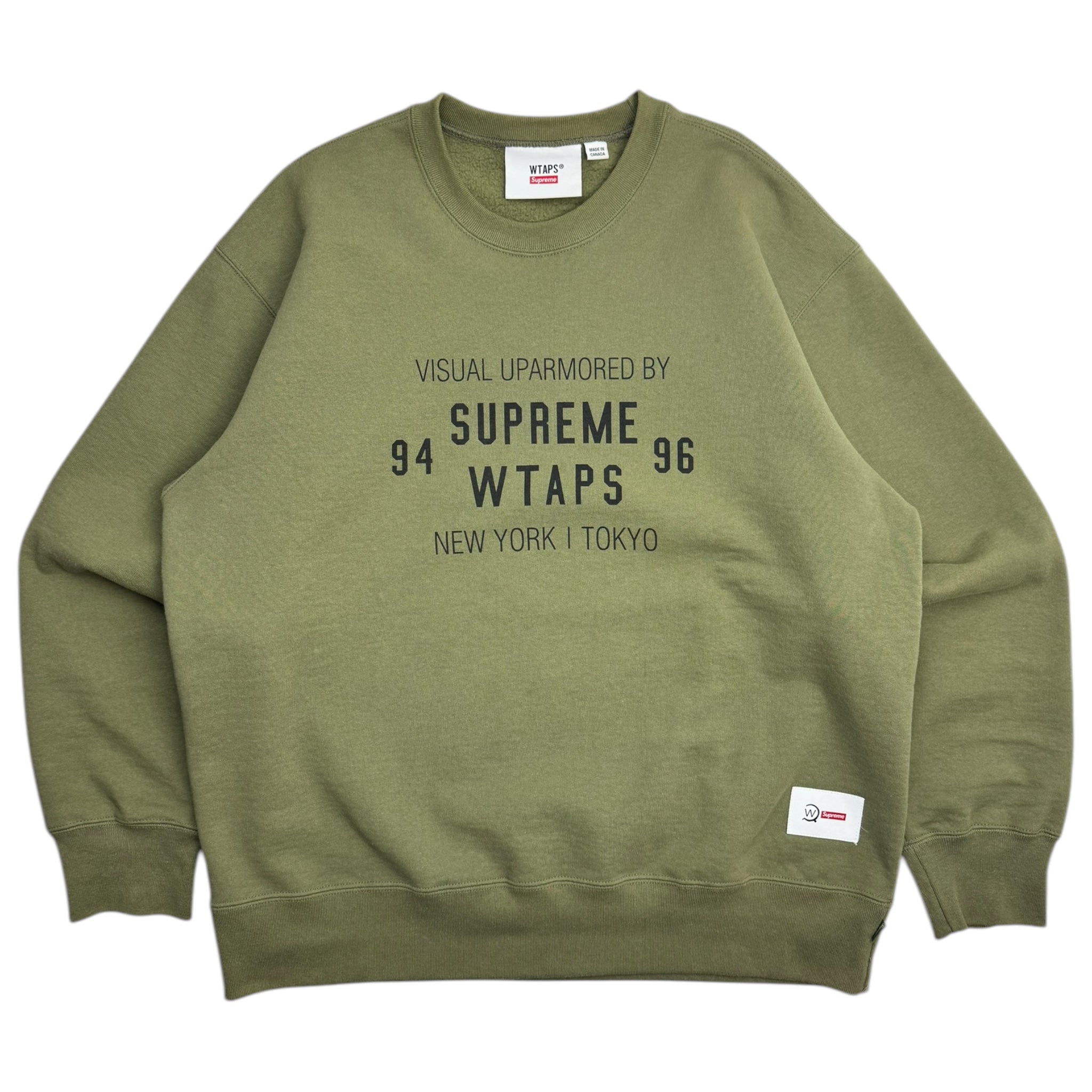 Supreme x WTAPS Crewneck Olive Green