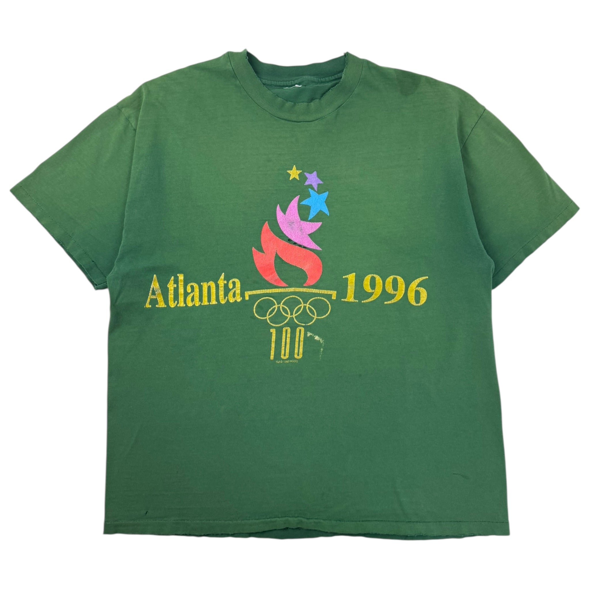 1996 Atlanta Olympics Distressed T-Shirt Green