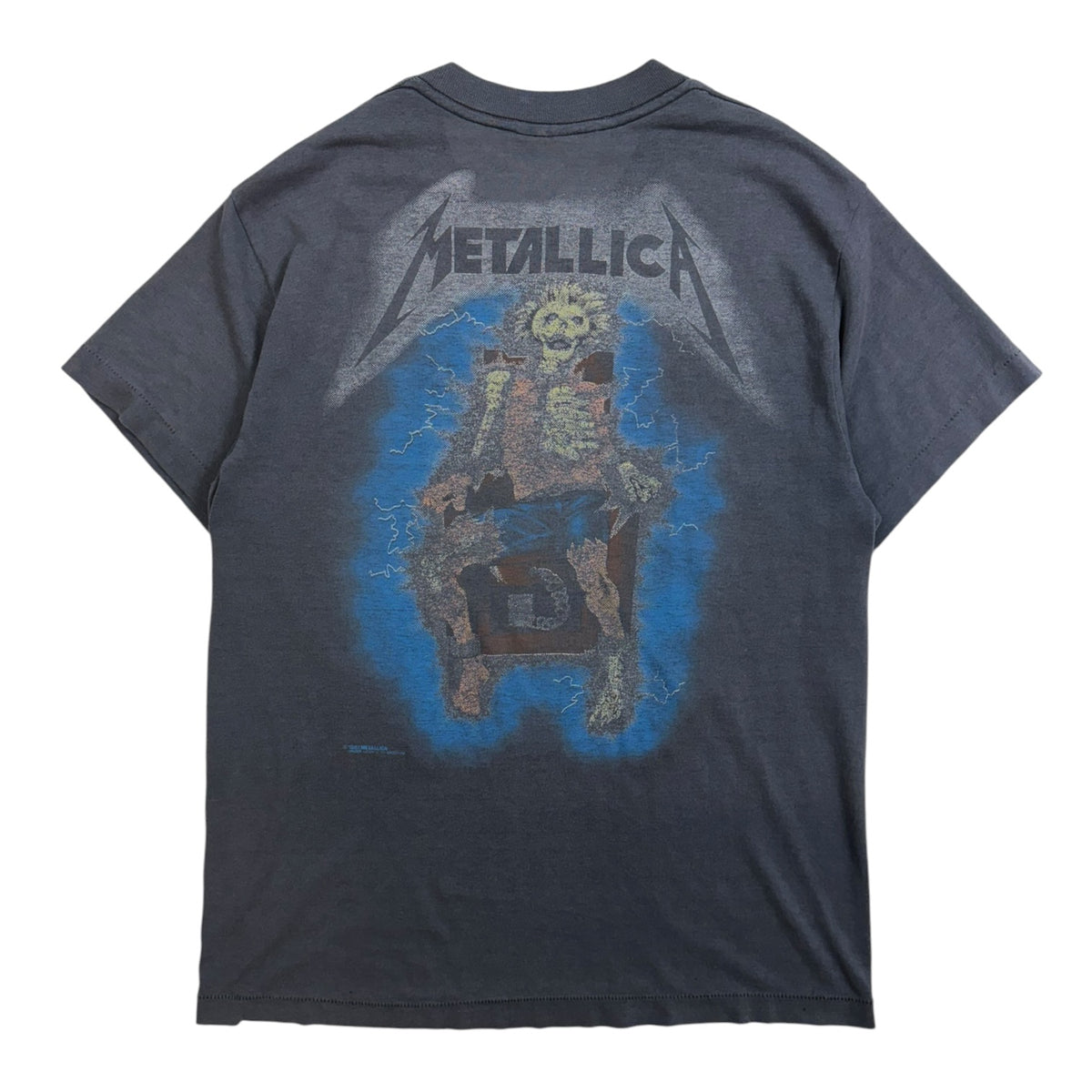 Vintage 1987 Metallica Ride The Lightning T-Shirt Grey