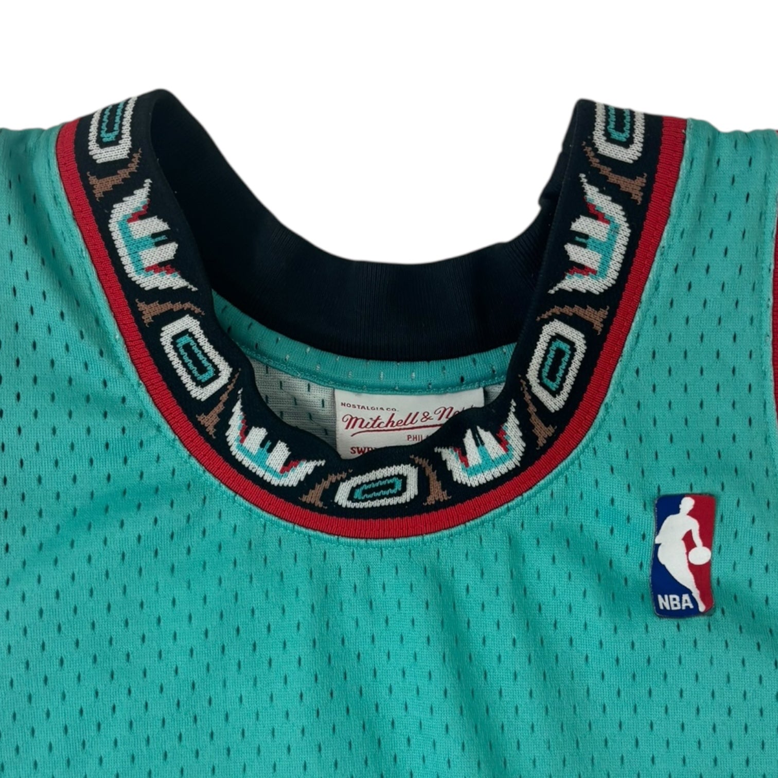 Vintage Vancouver Grizzlies Mike Bibby Jersey Teal/Scarlet
