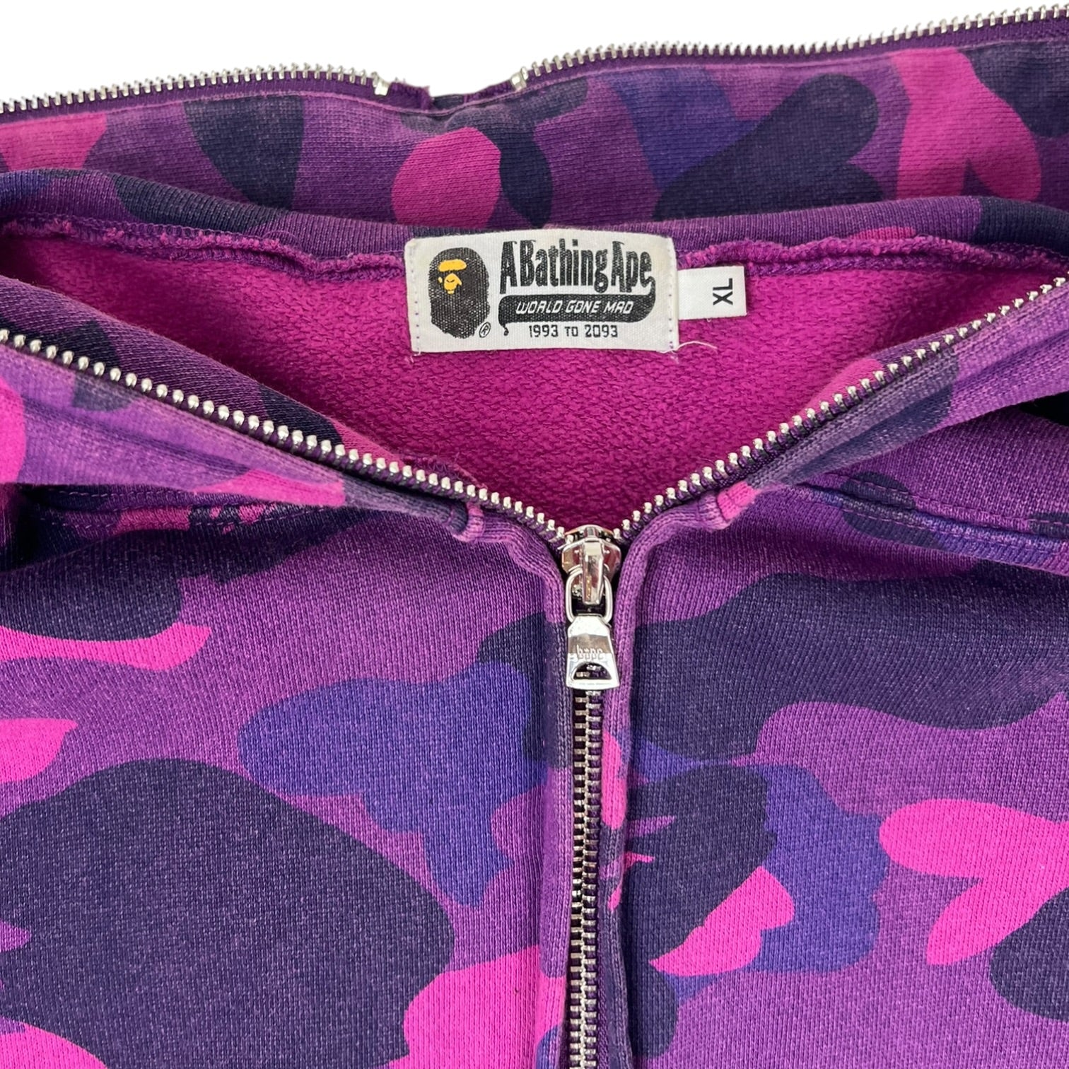 BAPE Color Camo Shark Full Zip Hoodie Purple