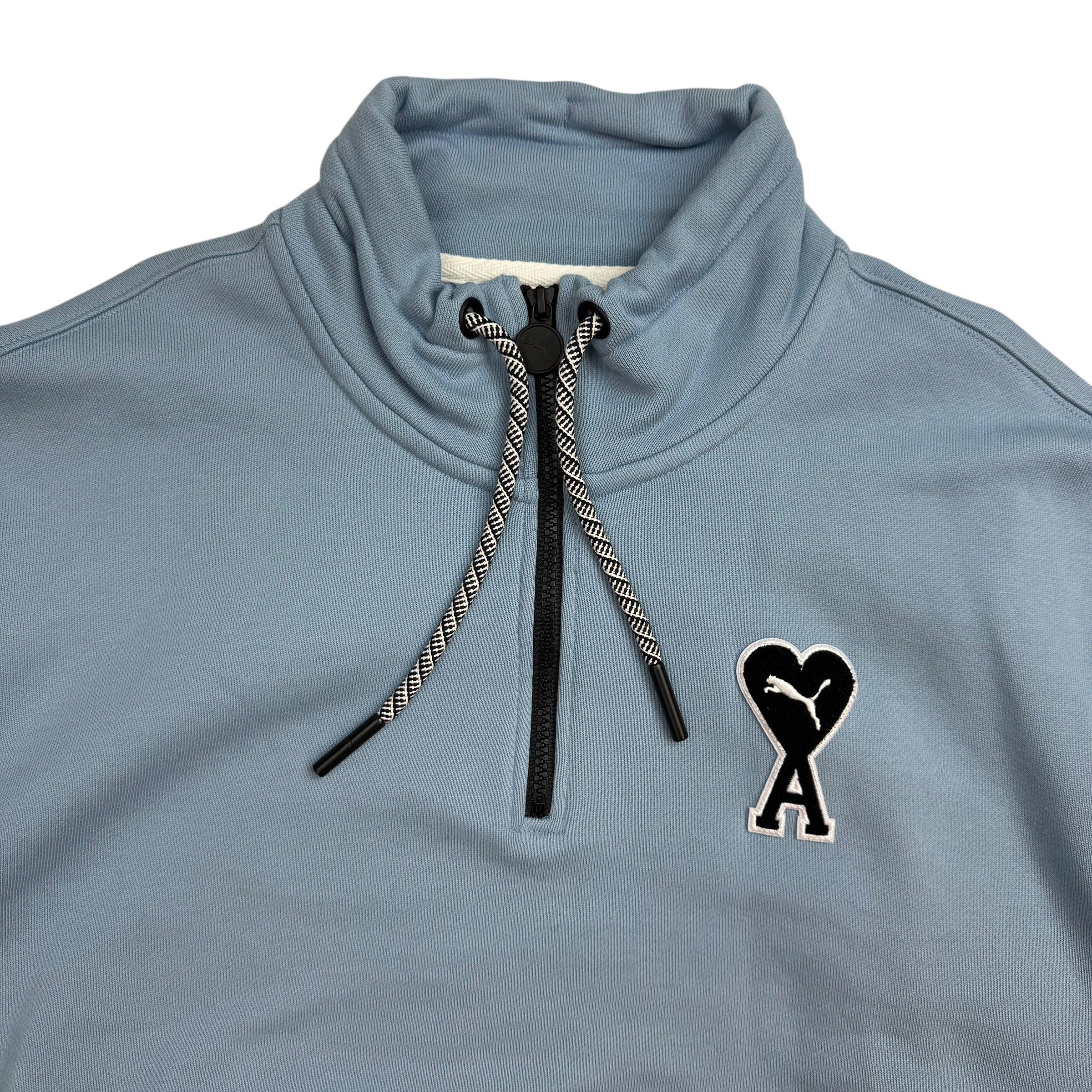 Puma x Ami Quarter Zip Sweater Blue