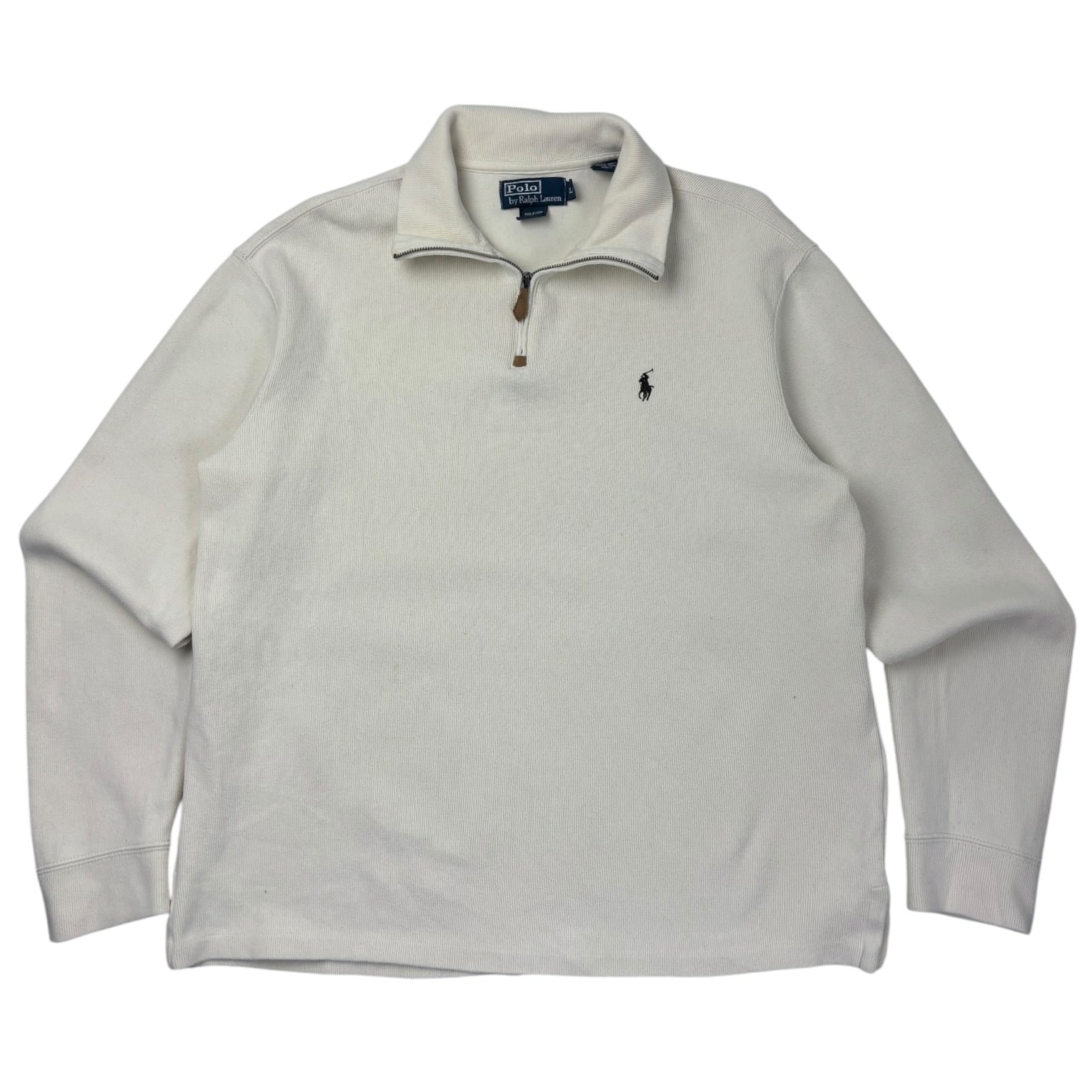 Vintage Polo Ralph Lauren Quarter Zip Off White