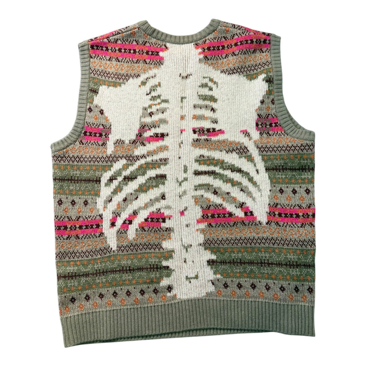 Kapital 7G Wool Fair Isle Bone Vest