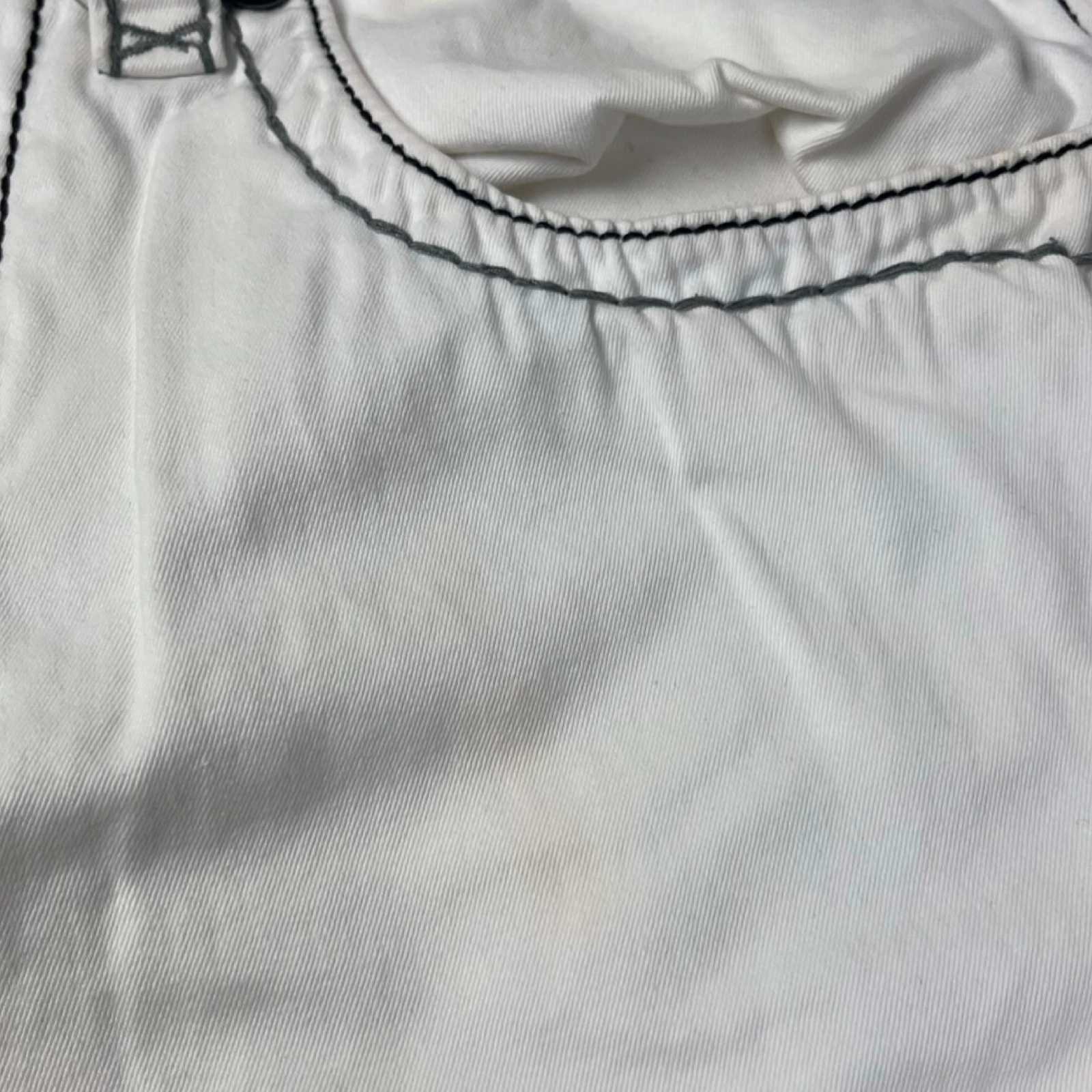 Y2K Rock Revival Embellished Shorts White