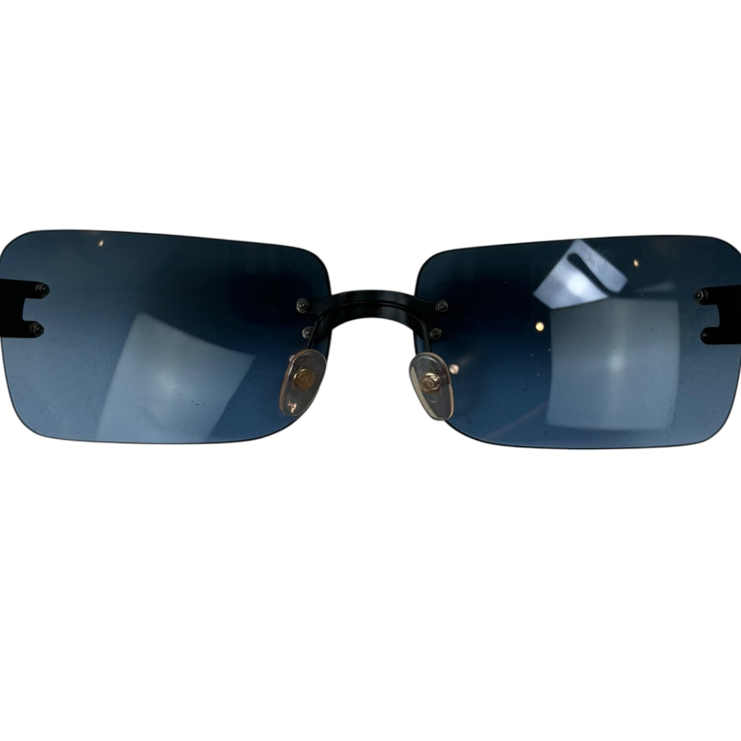 Chanel Gradient Rimless Sunglasses Blue/Black