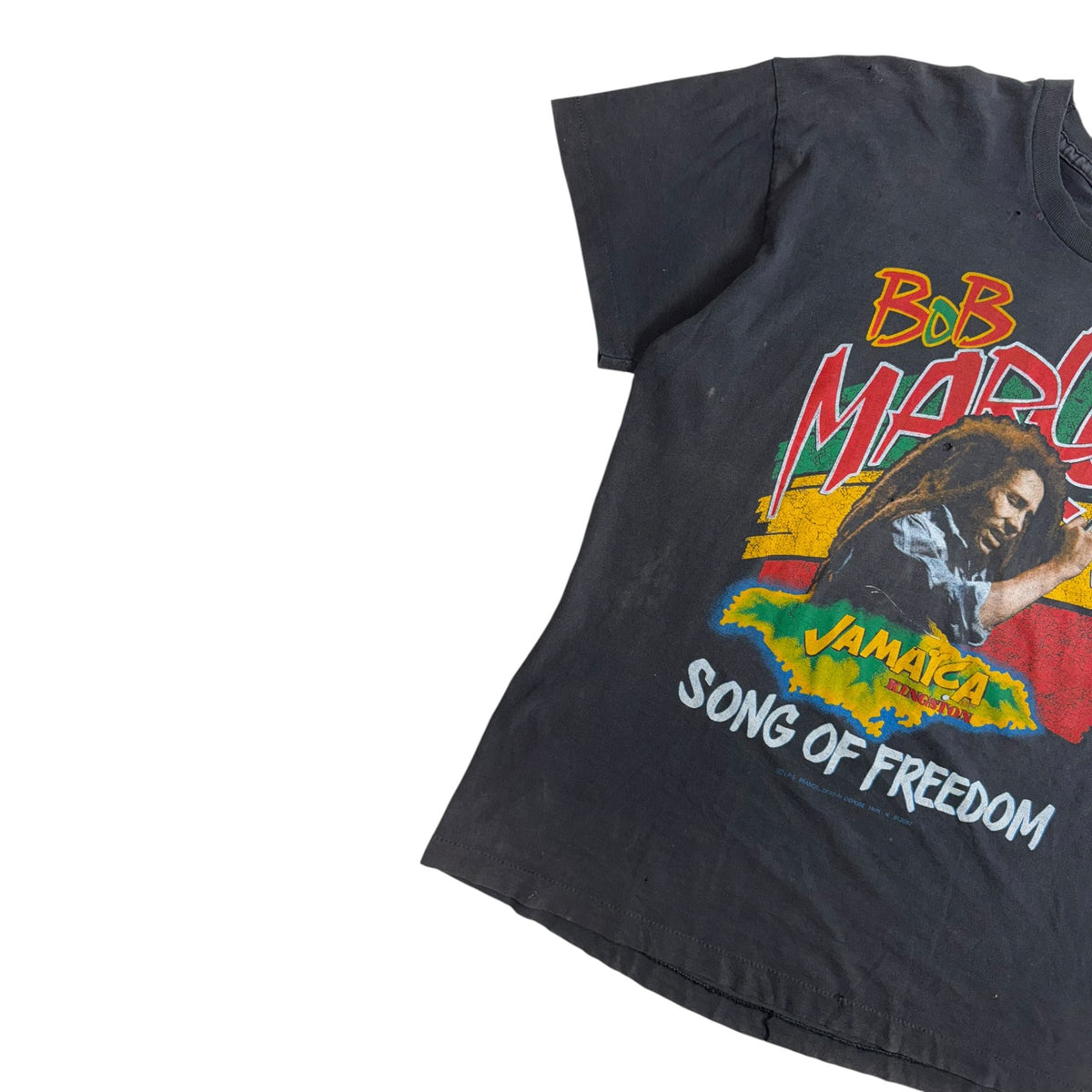 Vintage Bob Marley Song Of Freedom T-Shirt Black