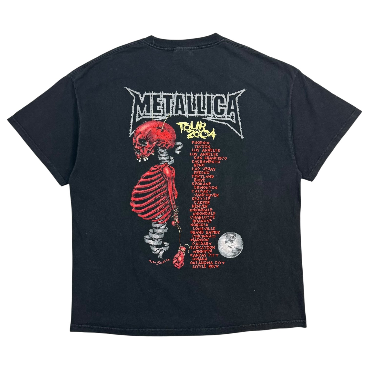 2004 Metallica Pushead St Anger Tour Tee Black