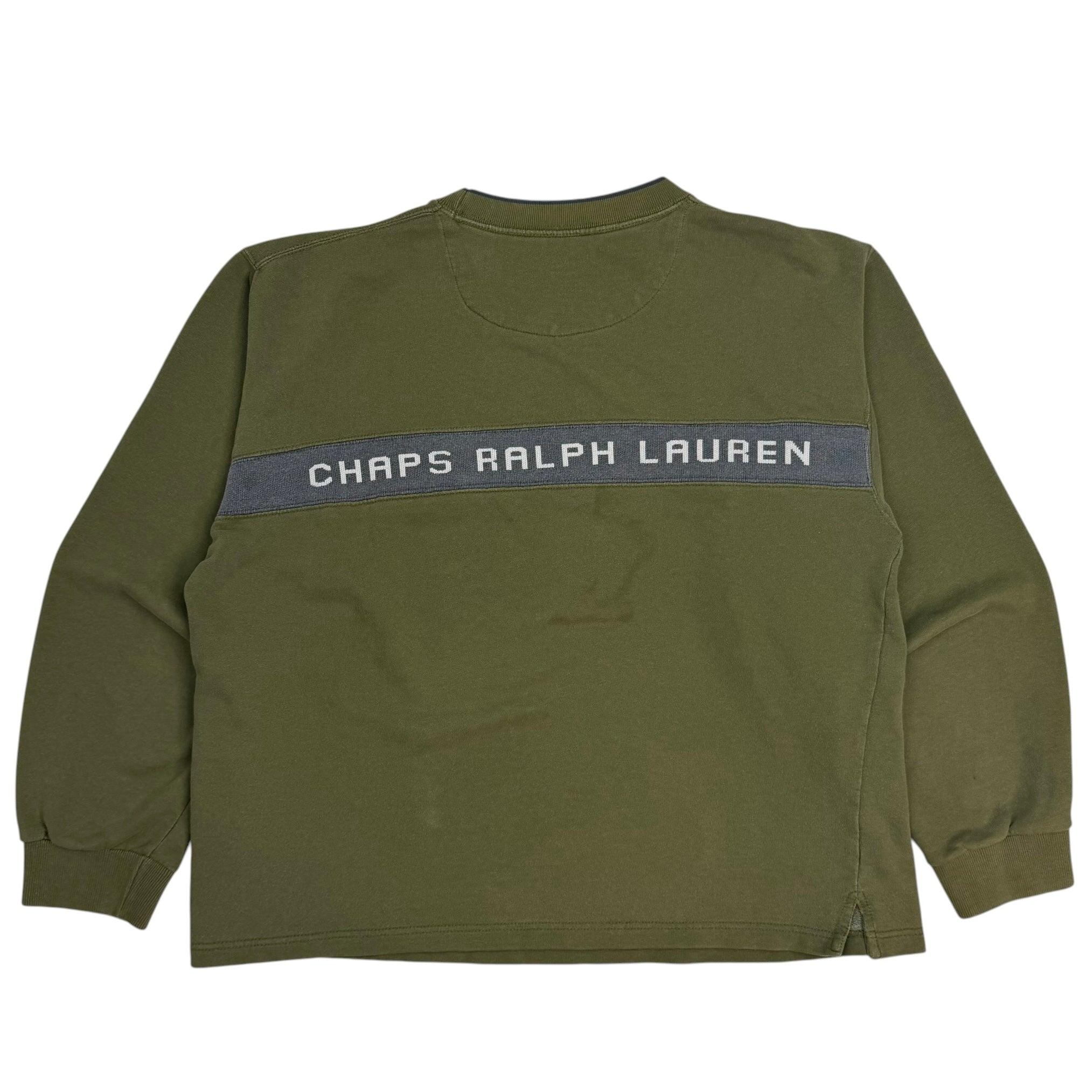 Vintage Chaps Ralph Lauren Spellout Crewneck Green