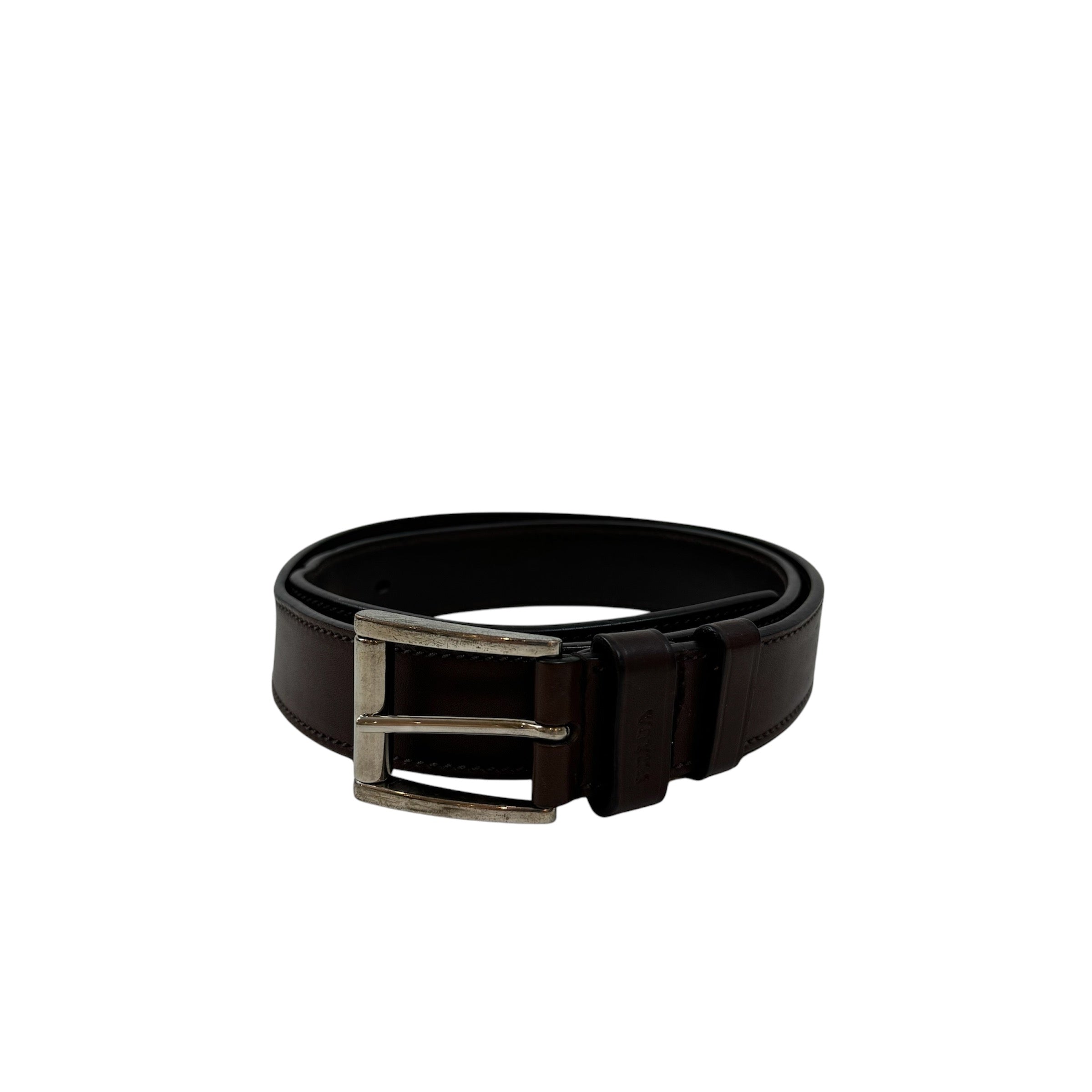 Vintage Prada Leather Belt Brown