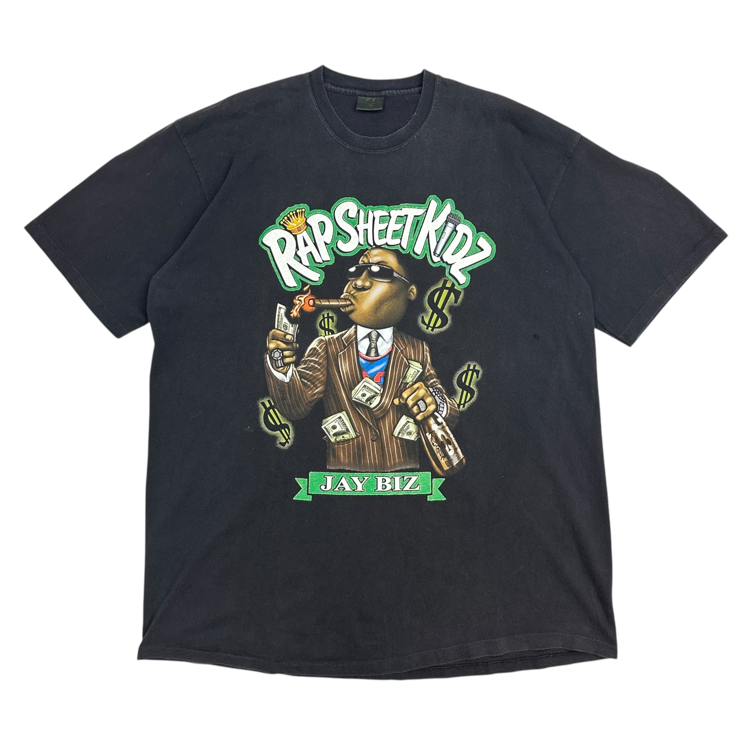 Vintage Rap Sheet Kidz Jay-Z Parody Tee Black