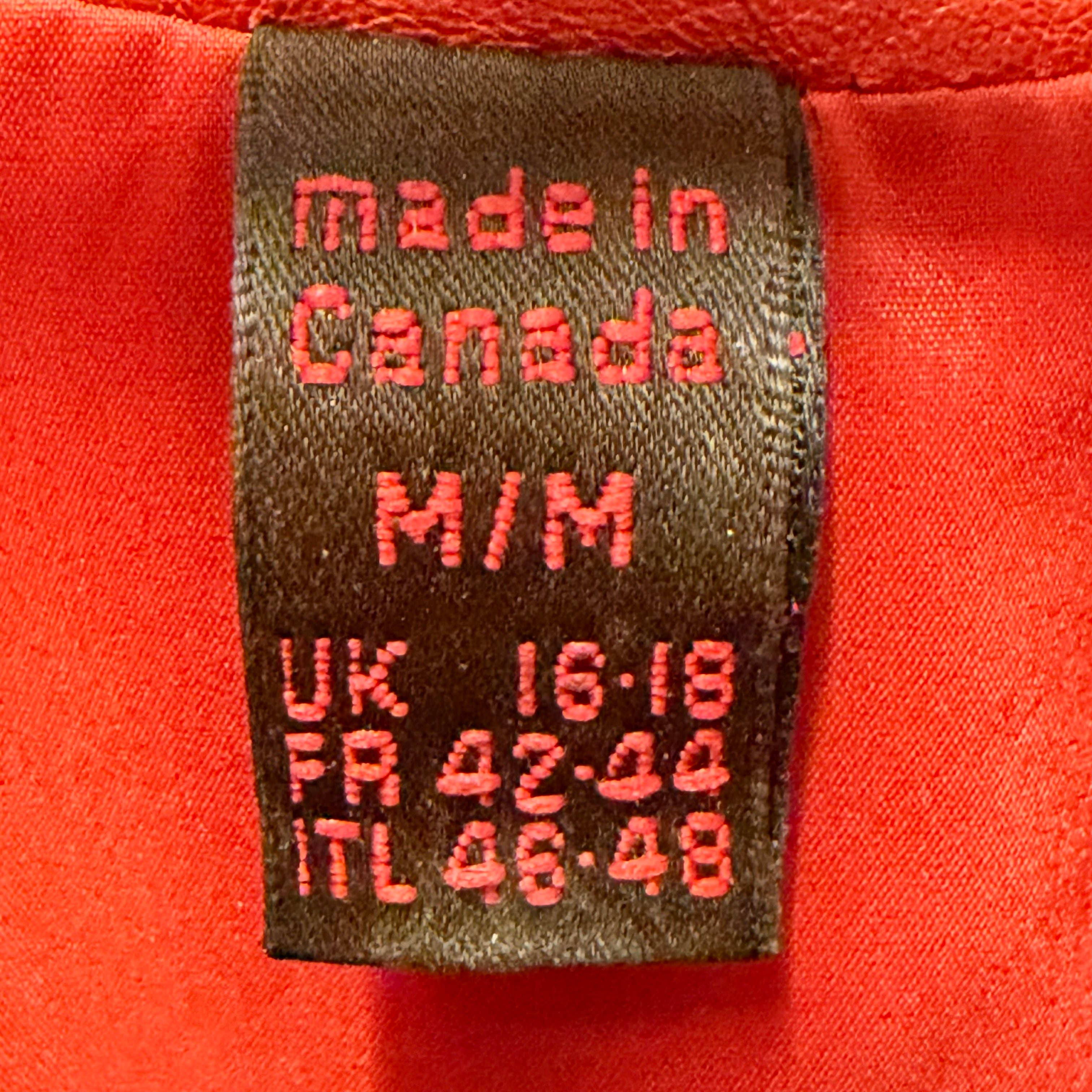 (W) Vintage Danier Leather Racing Jacket Red