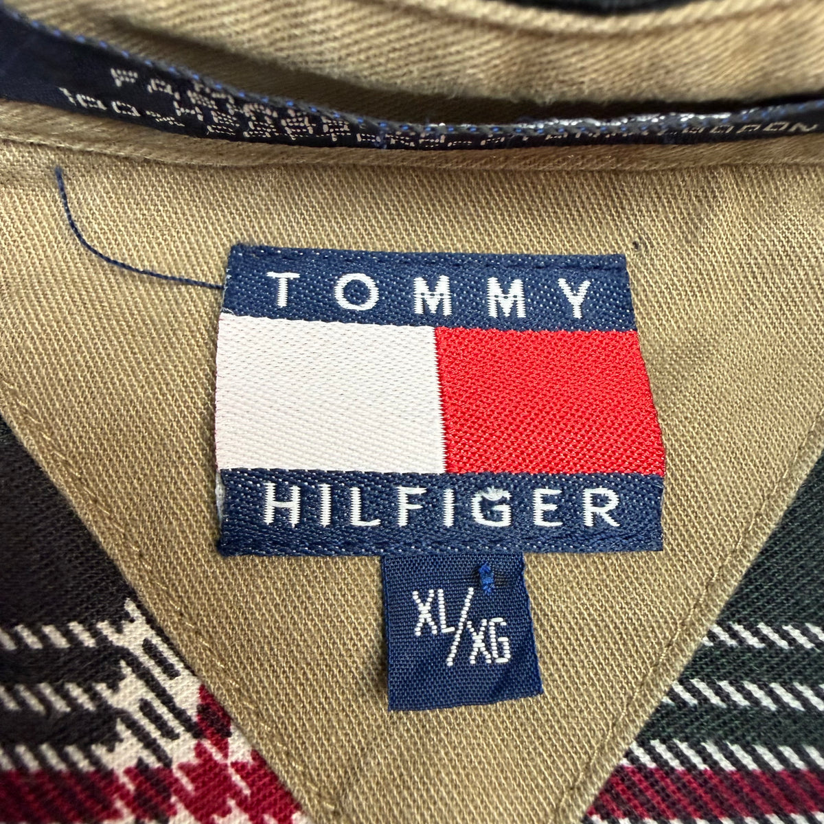 Vintage Tommy Hilfiger Plaid Button Up Green/Red