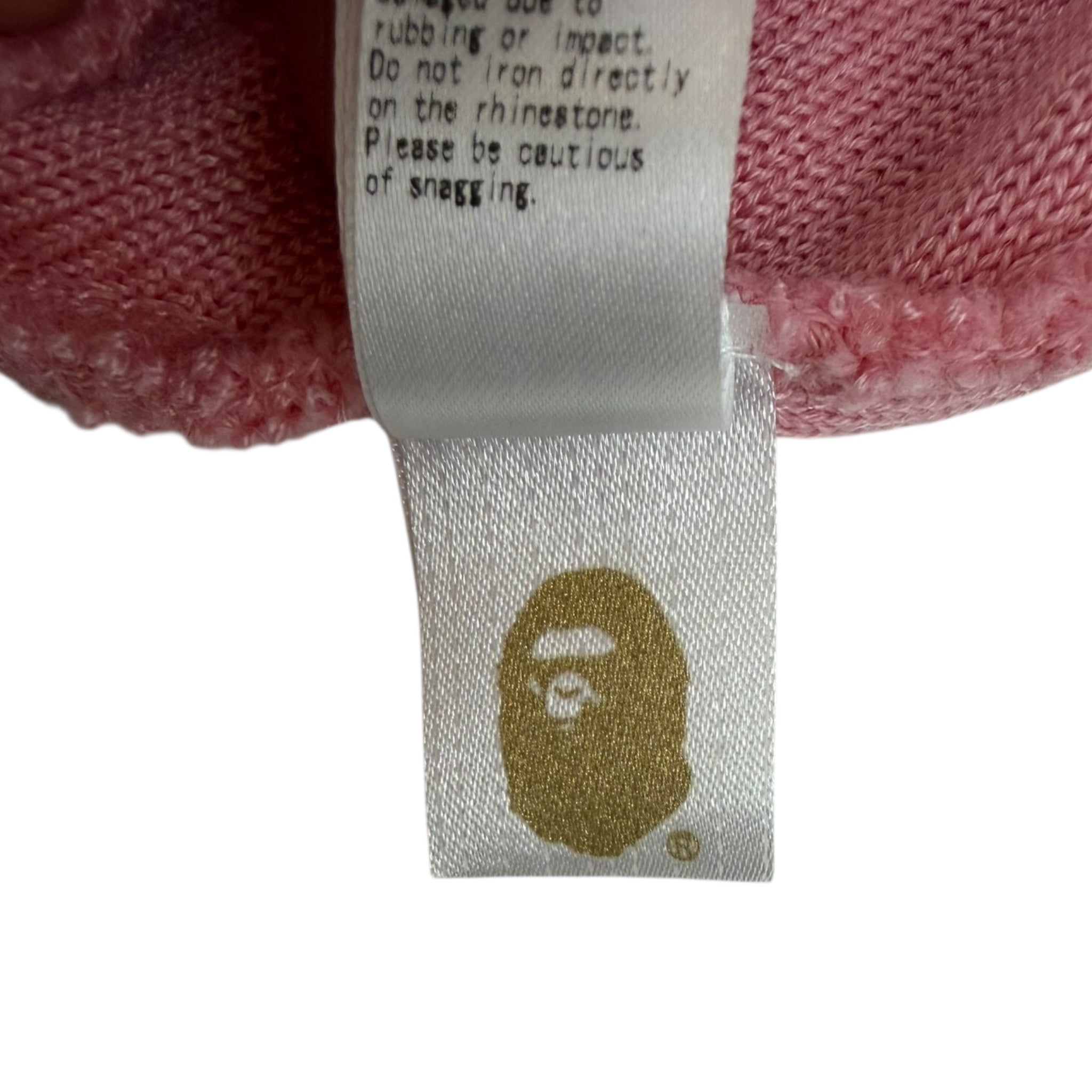 BAPE Black Crystal Stone Balaclava Pink