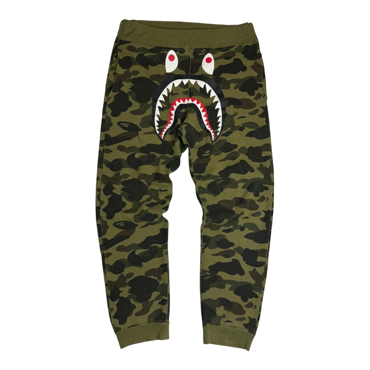 A Bathing Ape BAPE 1st Camo Sweatpants Green