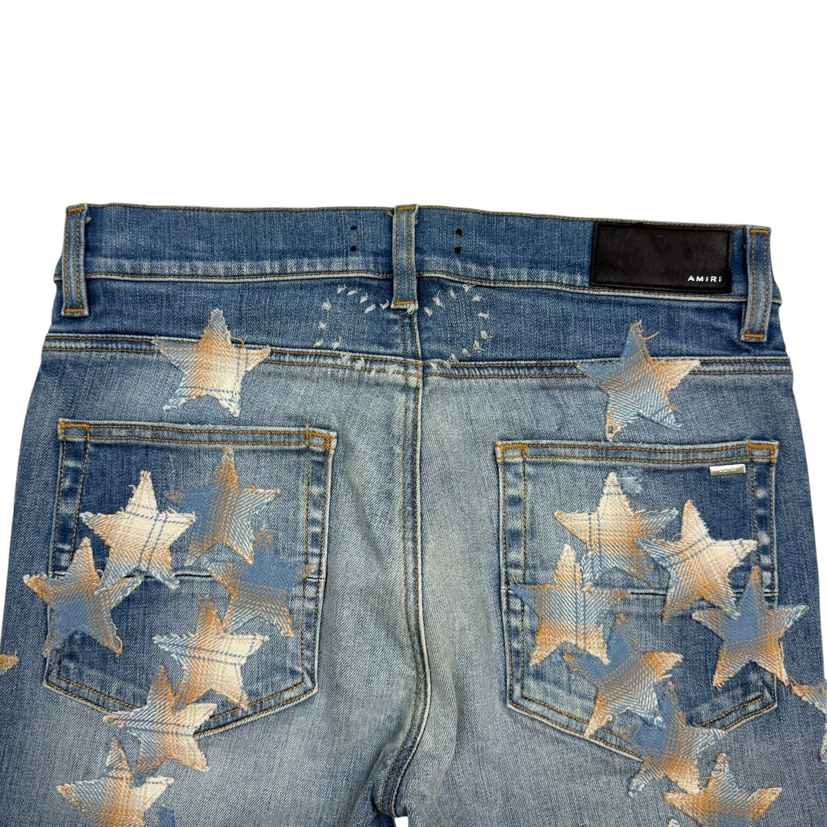 Amiri Chemist Star Patch Pants Medium Wash