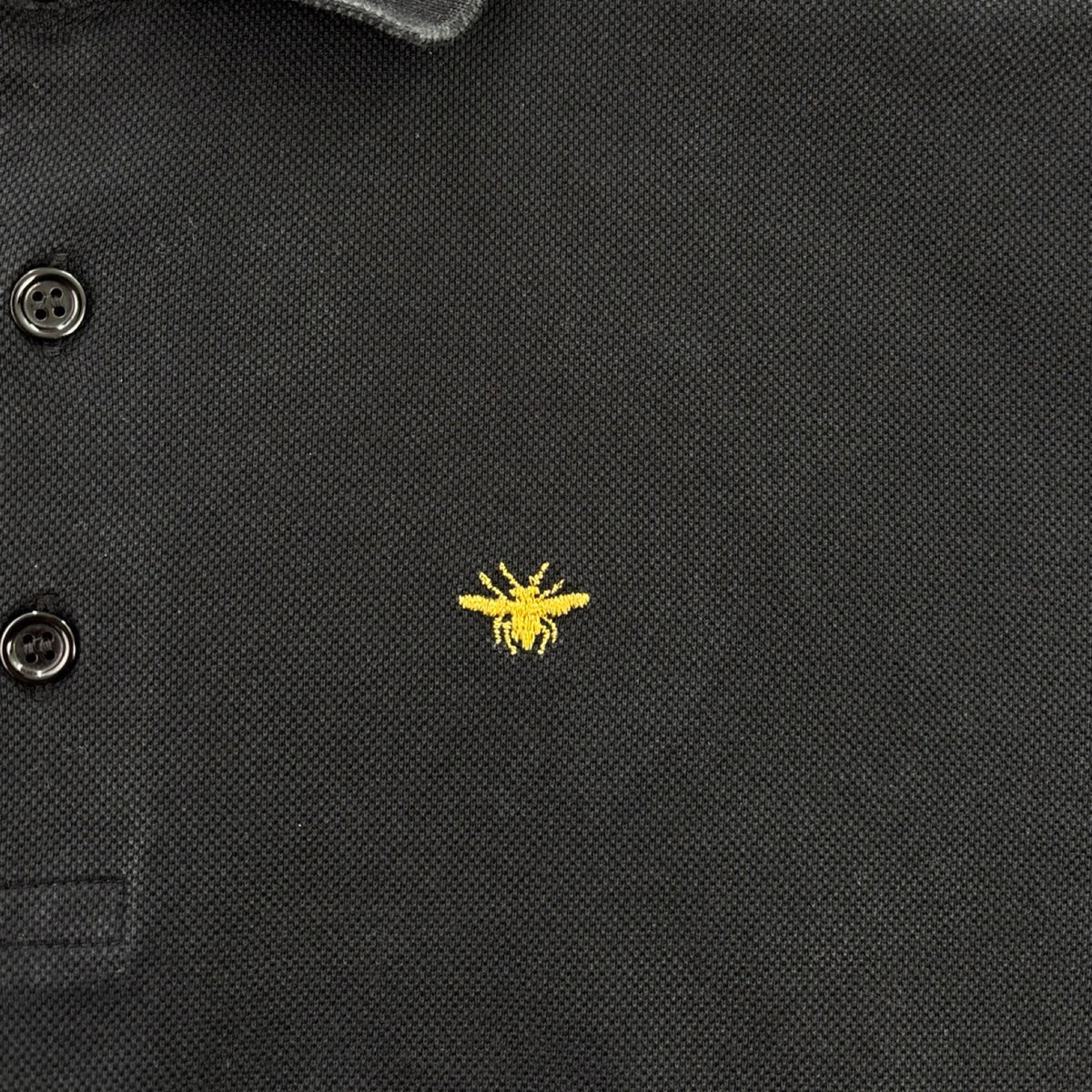 Dior Bee Logo Polo T-Shirt Black