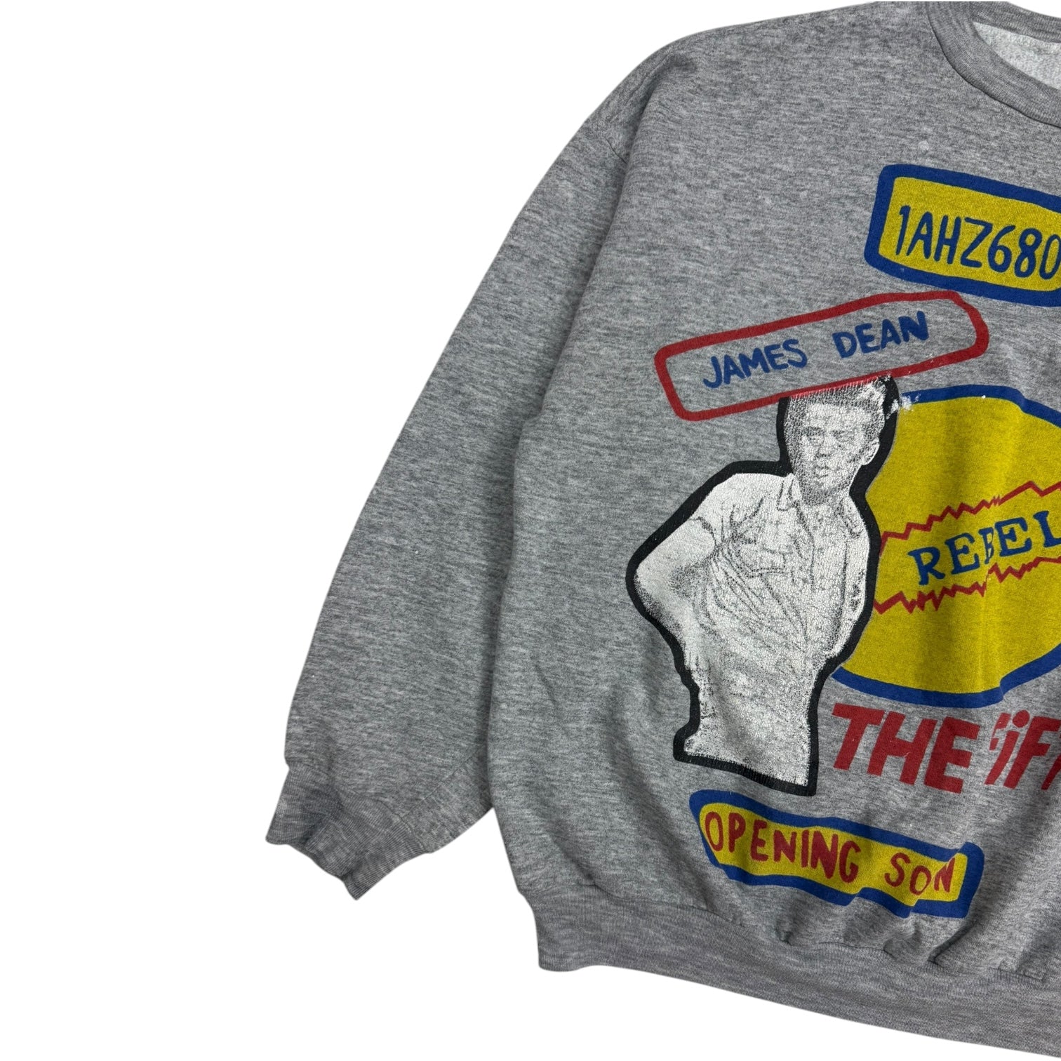Vintage James Dean ‘Rebel’ Crewneck Grey