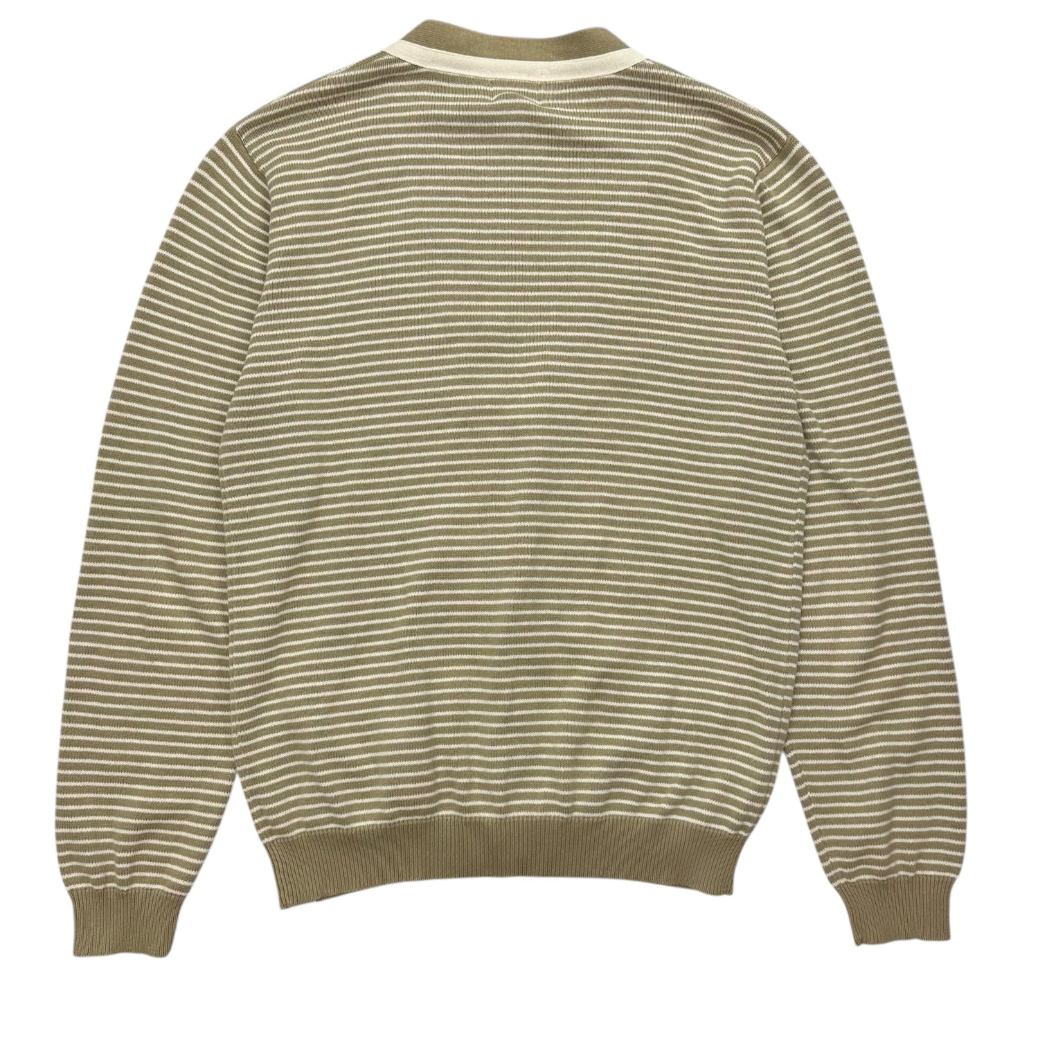 Stussy Striped Cardigan Beige/White