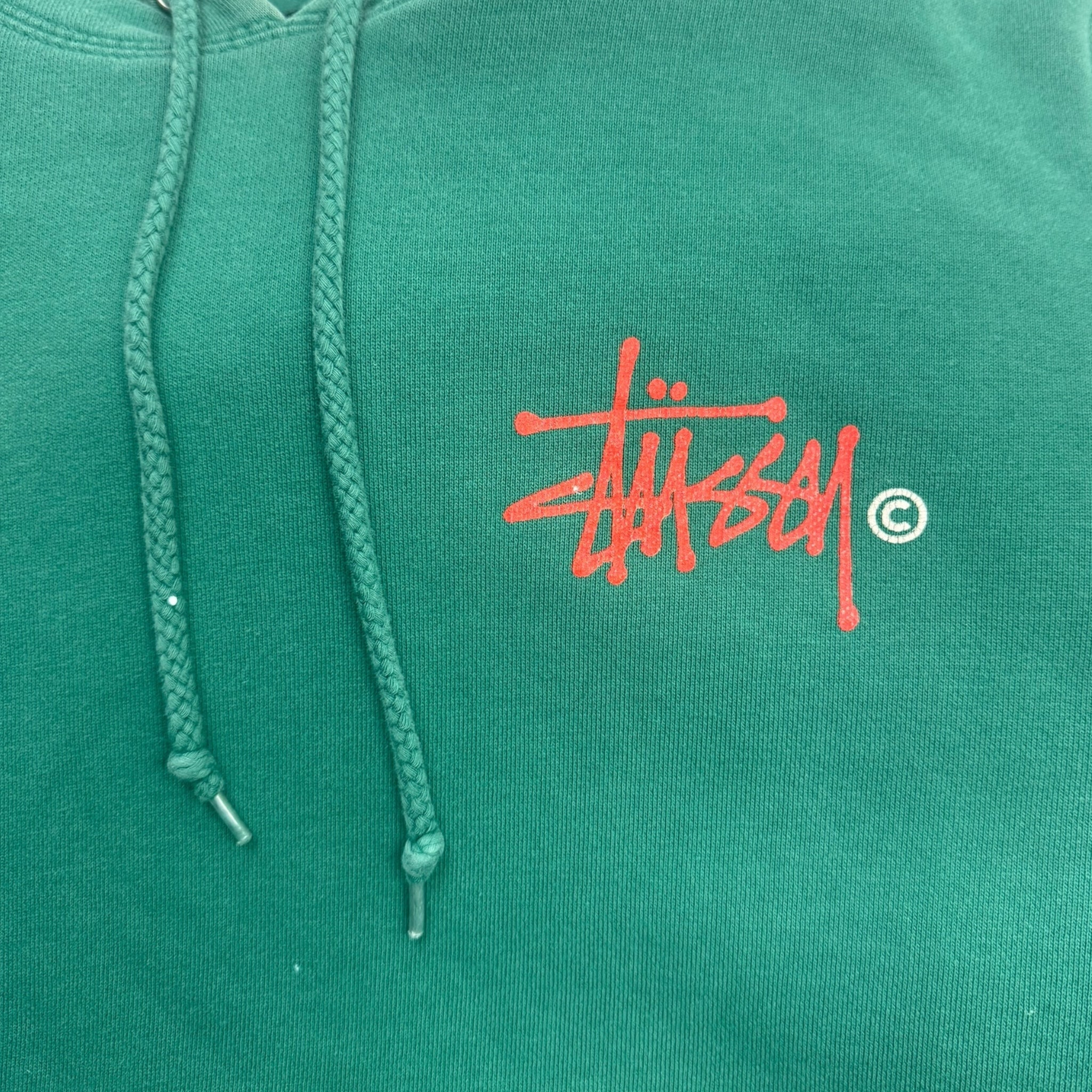 Stussy Classic Script Hoodie Aqua Green