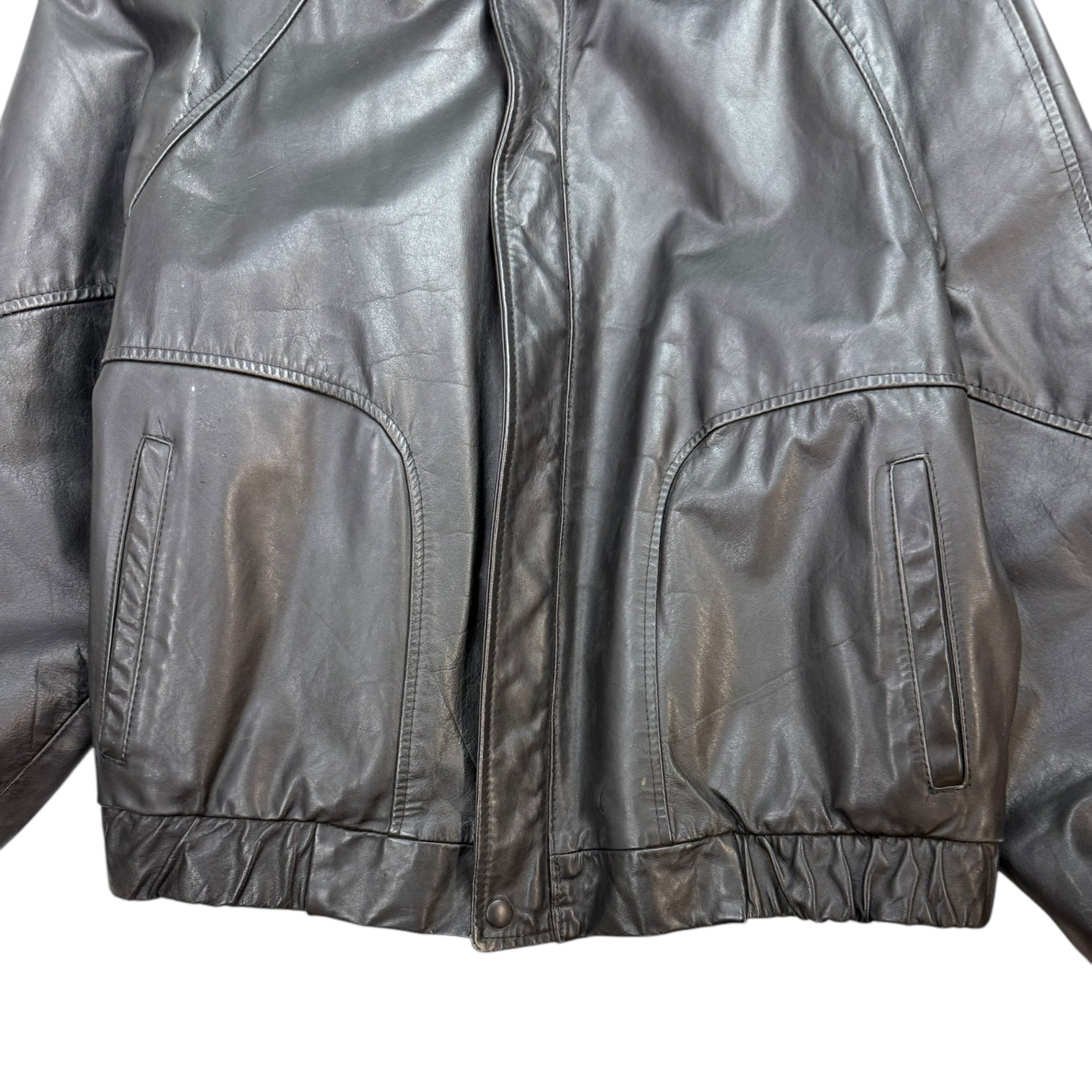 Vintage London Fog Leather Jacket Black